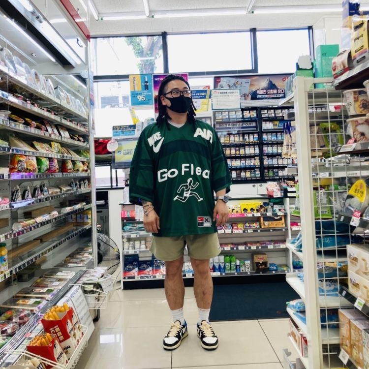 Nike x Cactus Plant Flea Market S/S Jersey Green - US/EU, Jordan 1 x Travis Scott x Fragment Retro Low OG SP Military Blue 착용 스타일
