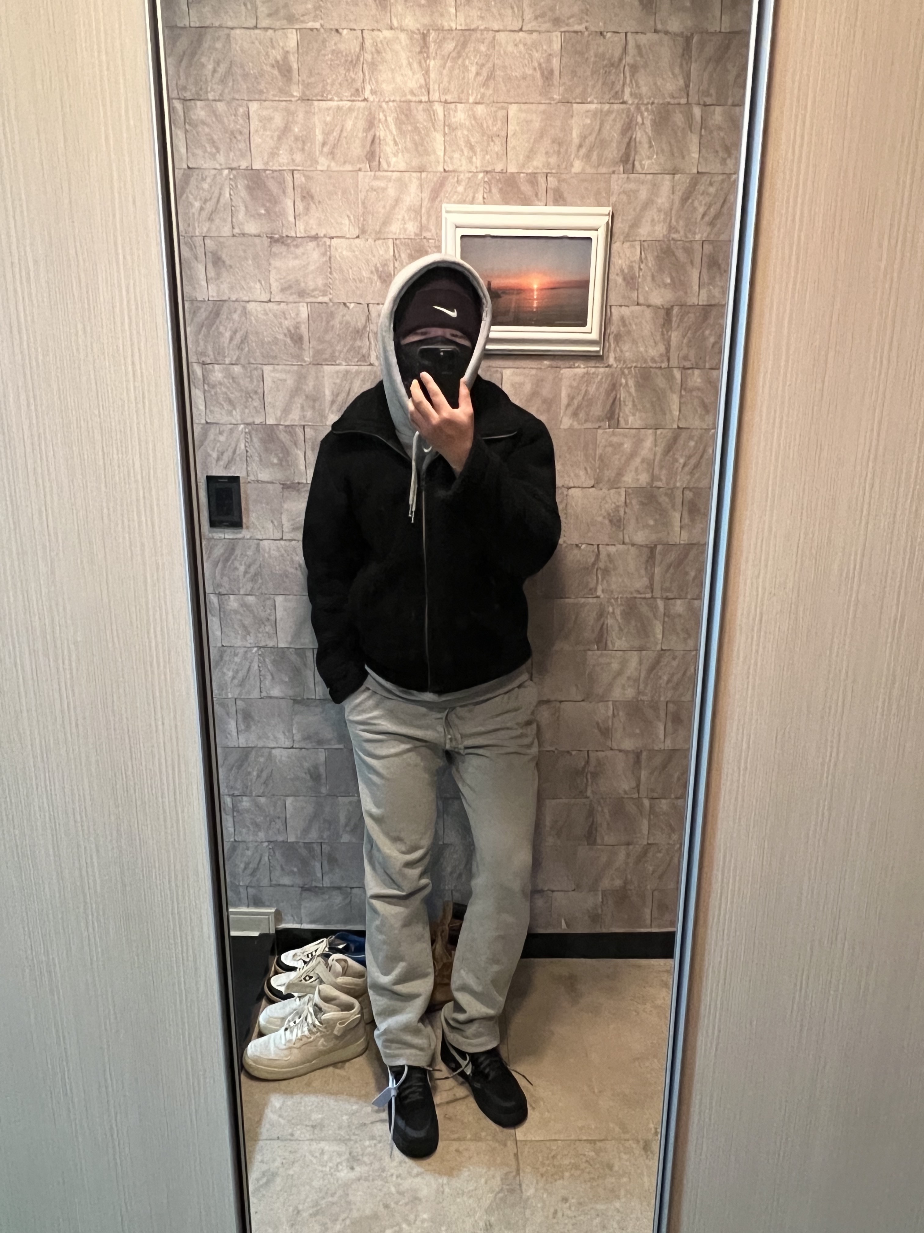 Nike x Off-White Air Force 1 Low Black White, Nike x Stussy Air Force 1 '07 Mid SP Fossil 착용 스타일