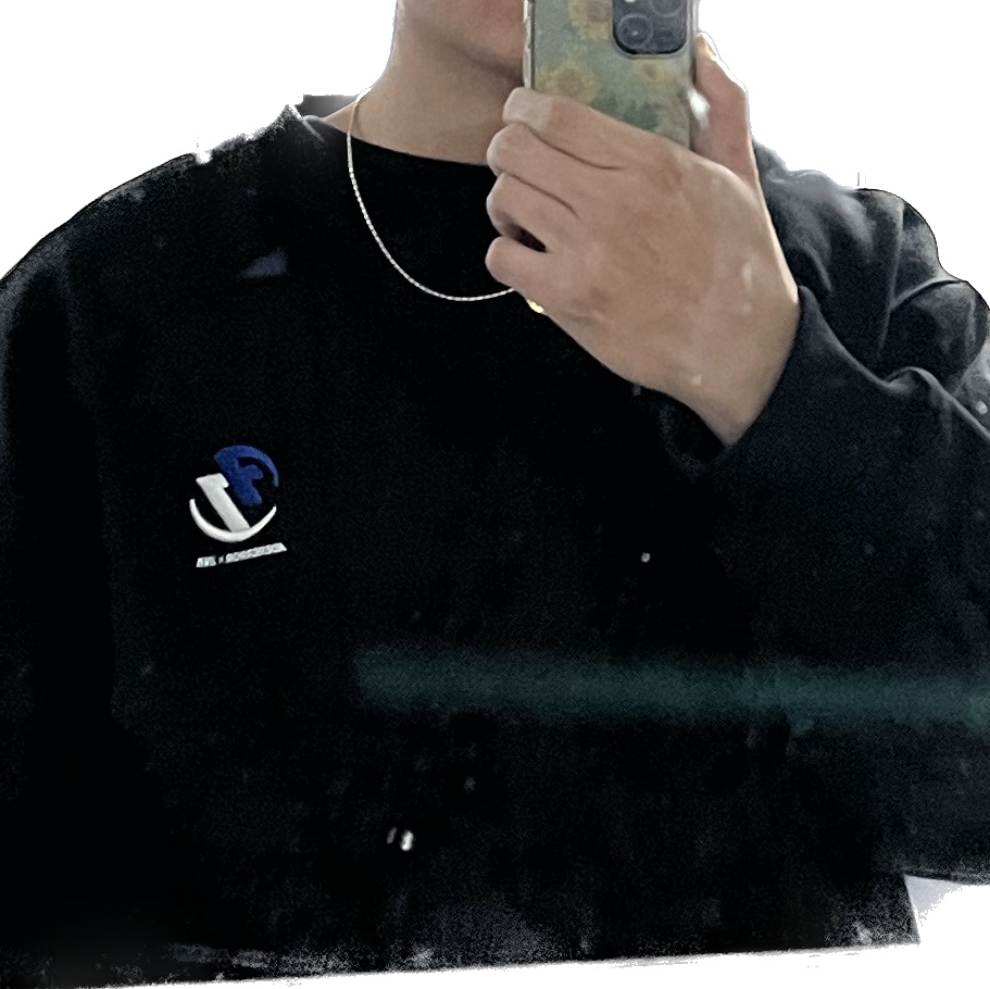 Zara x Ader Error Oversize Sweatshirt Black 착용 스타일