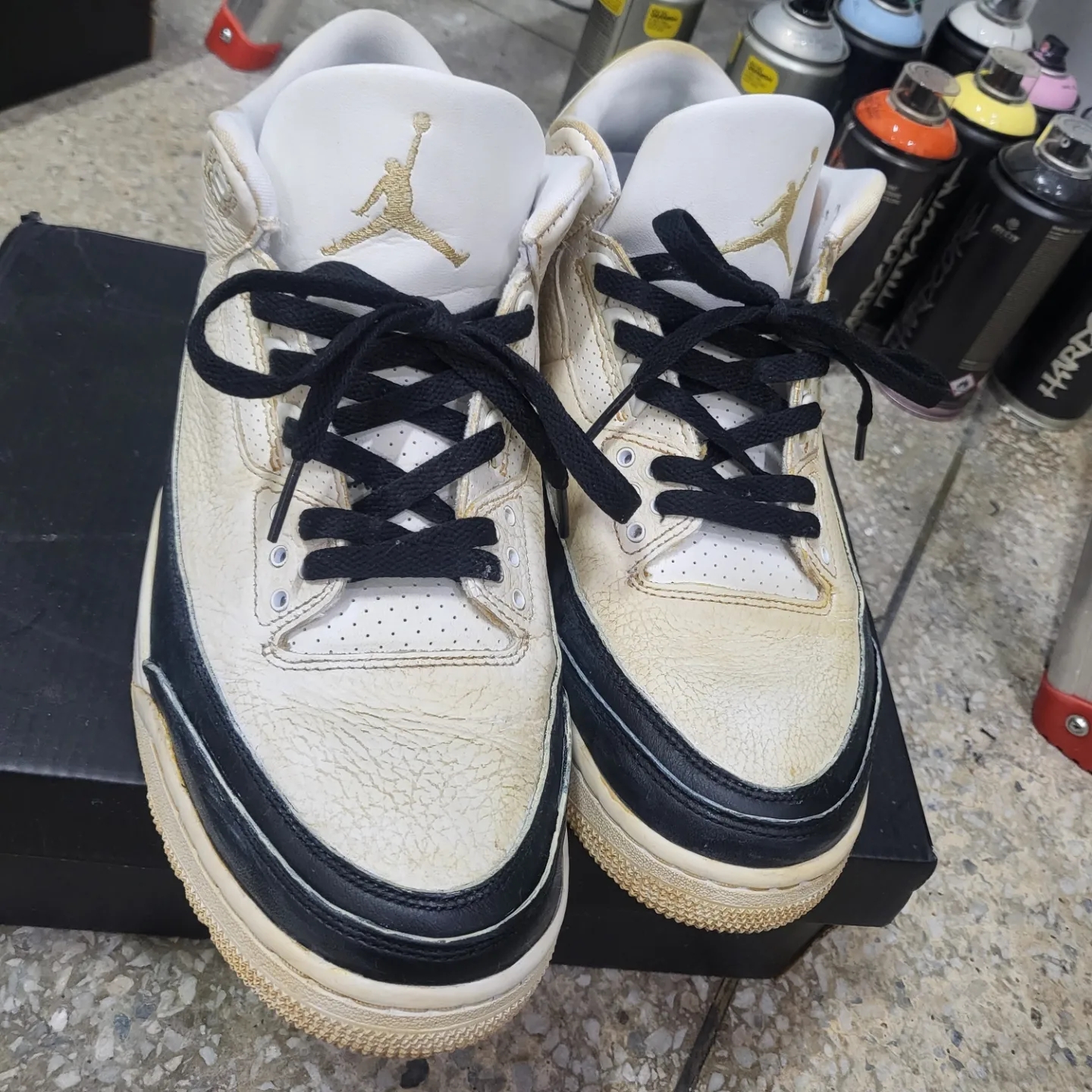 Jordan 3 x Fragment Retro SP White Black 착용 스타일 - 3
