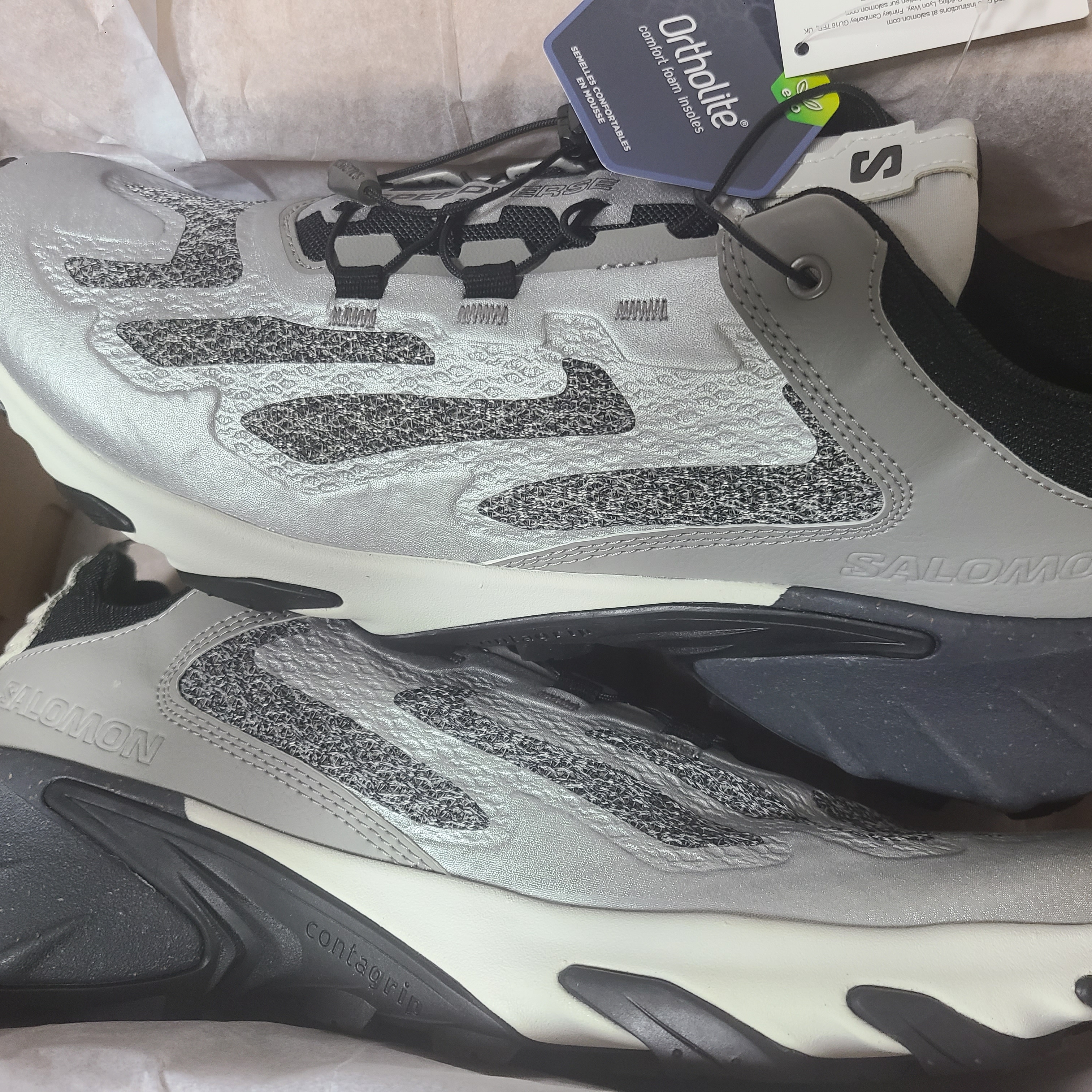 Salomon Speedverse PRG Silver Frost Grey Lunar Rock 착용 스타일