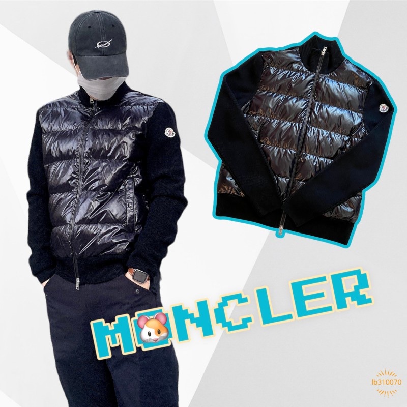 Moncler Graphic Padded Wool Cardigan Black - 22FW, Balenciaga Runner Sneakers Blue White 착용 스타일 - 1