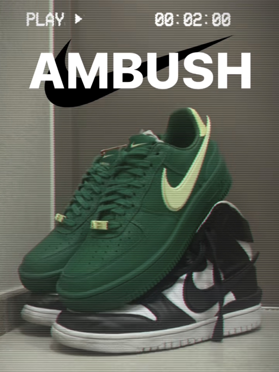 Nike x Ambush Air Force 1 Low SP Pine Green and Citron, Nike x Ambush Dunk High Black 착용 스타일 - 1