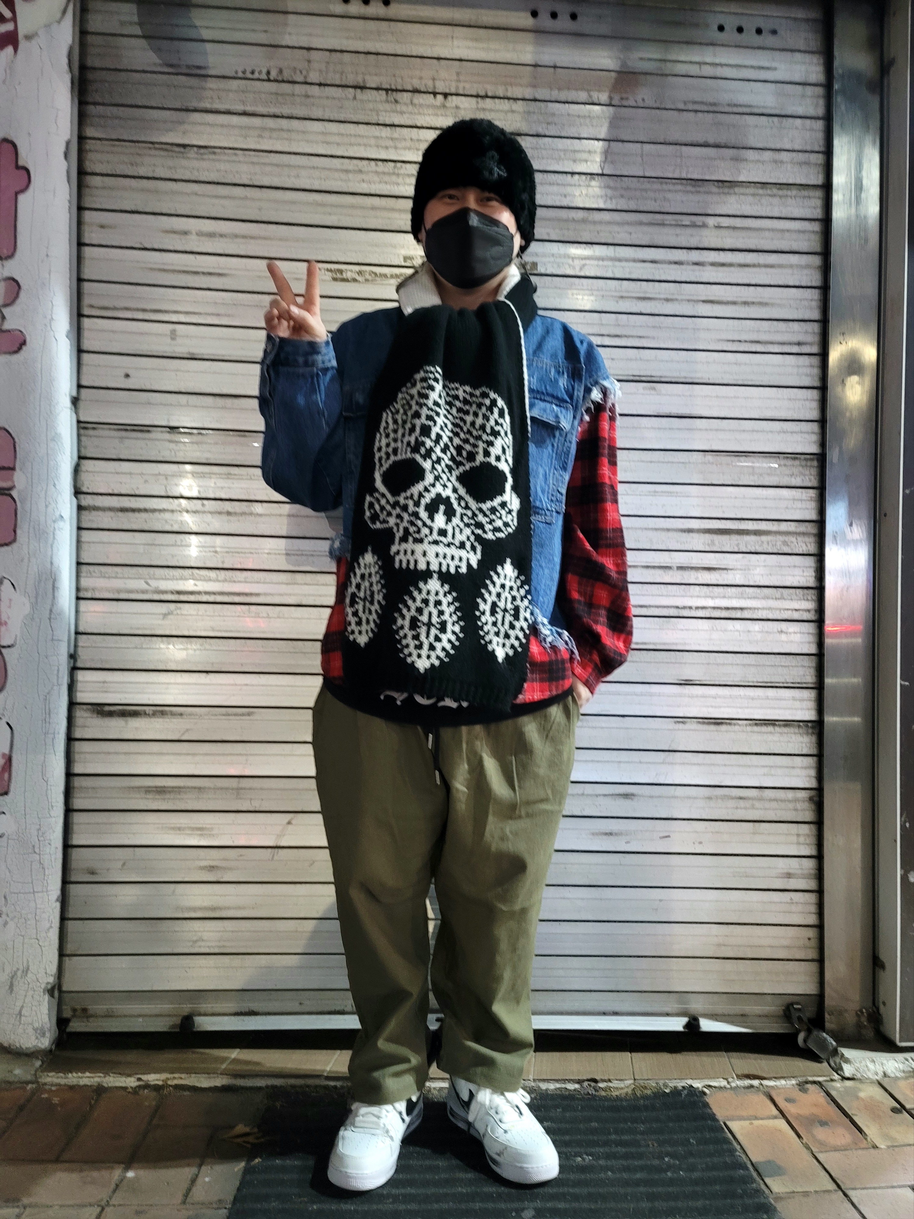 Nike x Peaceminusone Air Force 1 Low Para-Noise 2.0 착용 스타일