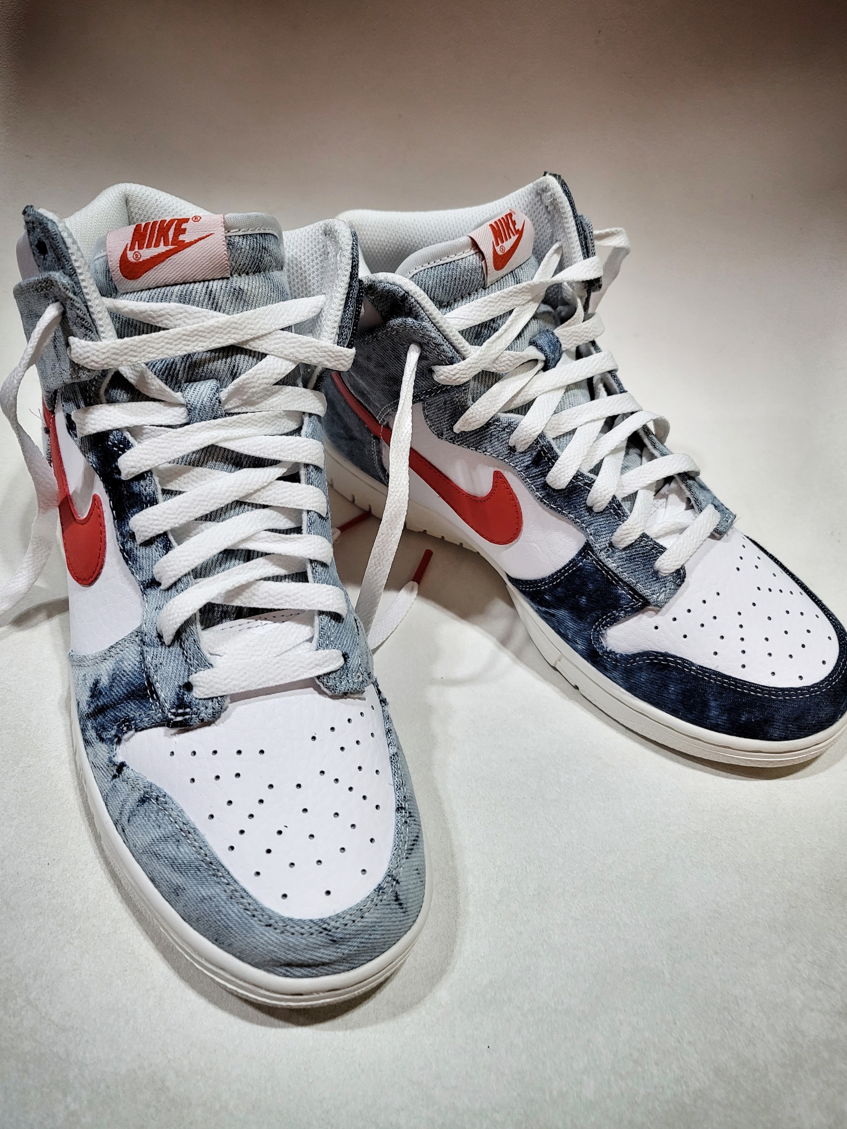 Supreme Denim Camp Cap Washed Blue - 22FW, (W) Nike Dunk High Washed Denim 착용 스타일 - 2