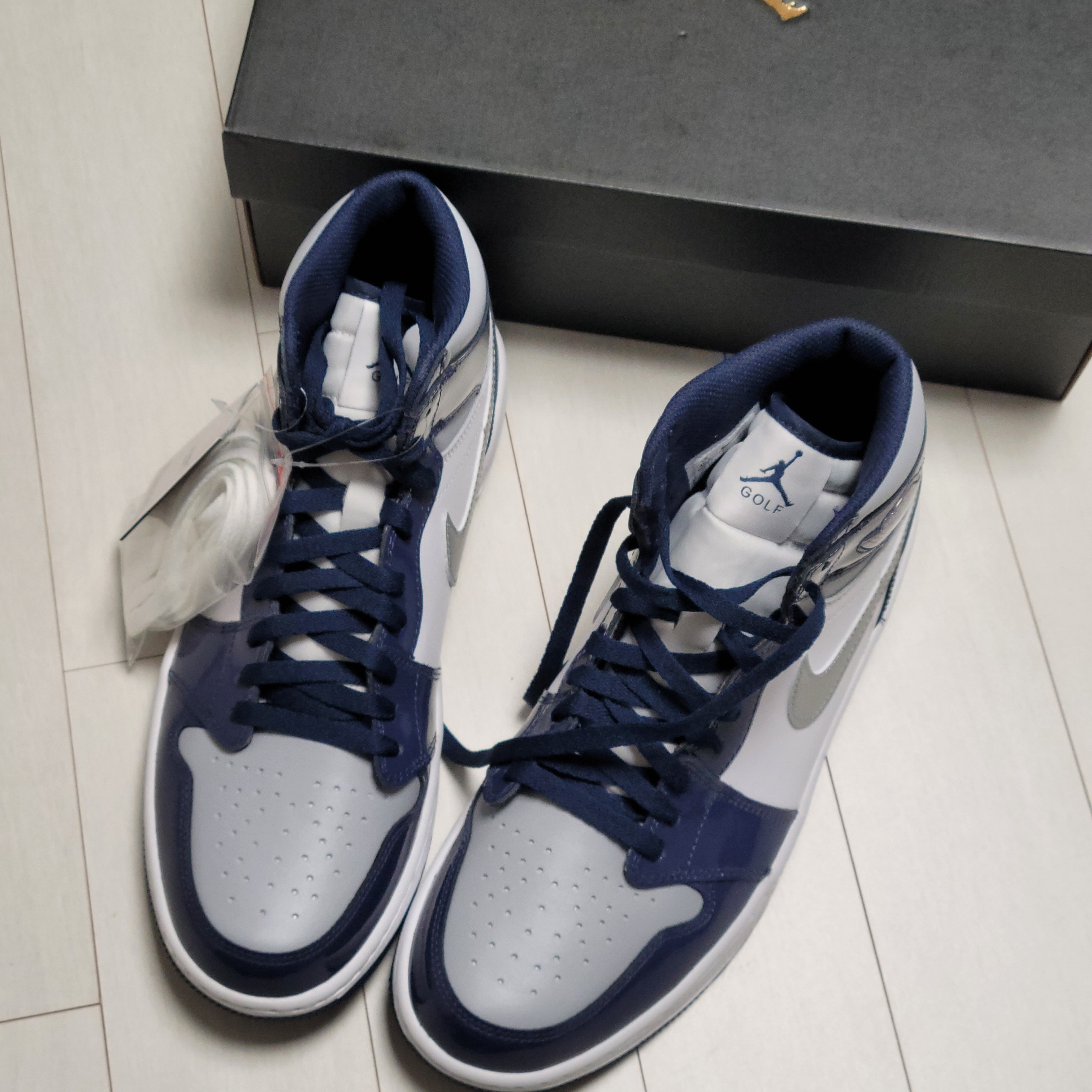 Jordan 1 High Golf Midnight Navy 착용 스타일 - 1