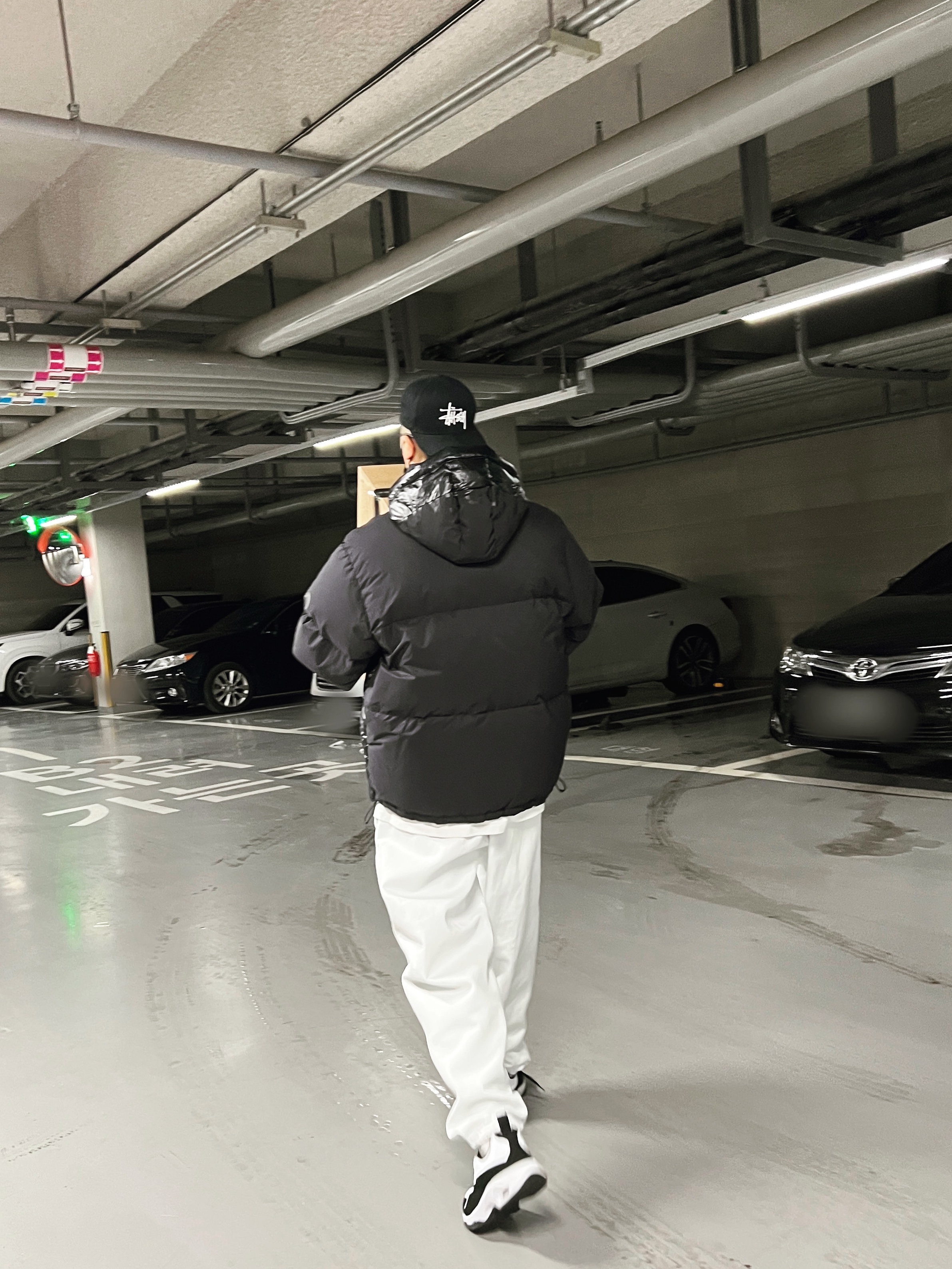 Nike x Comme des Garcons Homme Plus Air Max Sunder SP White Black, Supreme Featherweight Down Jacket Black - 21FW 착용 스타일
