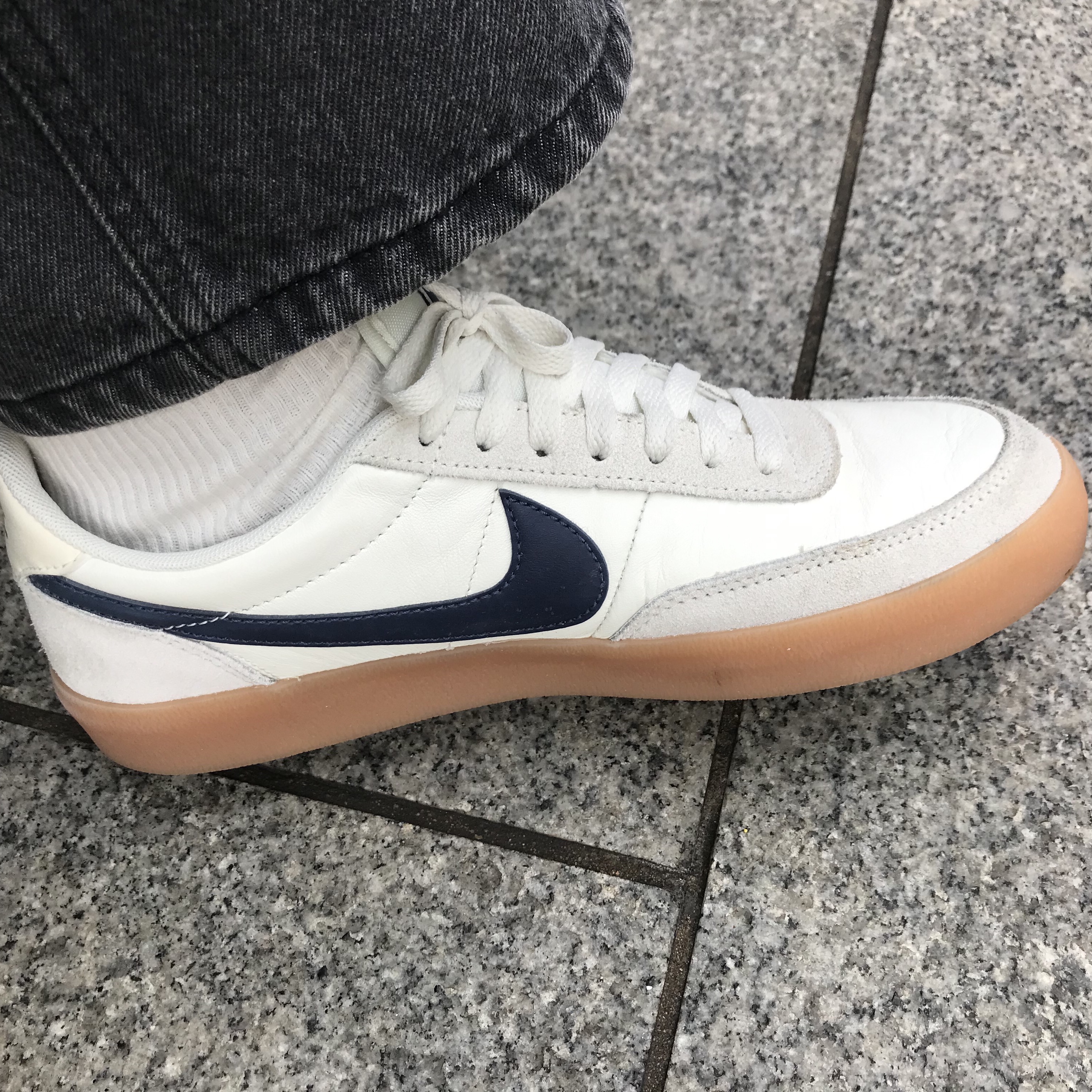 Nike x J.Crew Killshot 2 Sail Midnight Navy 착용 스타일