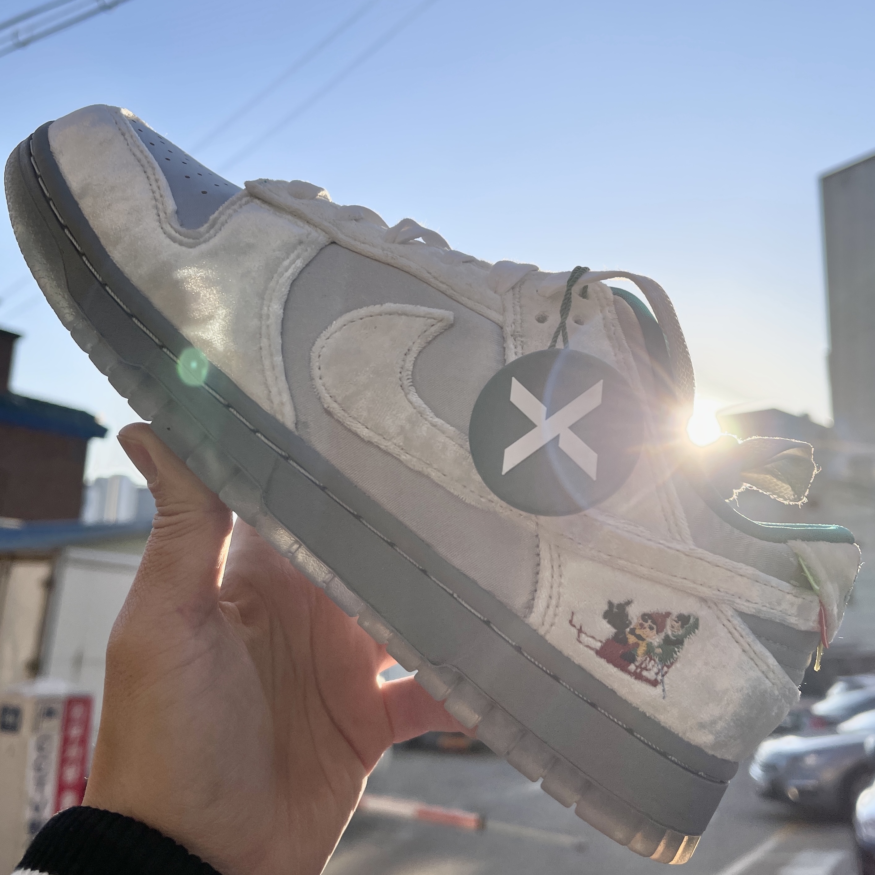 (W) Nike Dunk Low Ice 착용 스타일 - 1