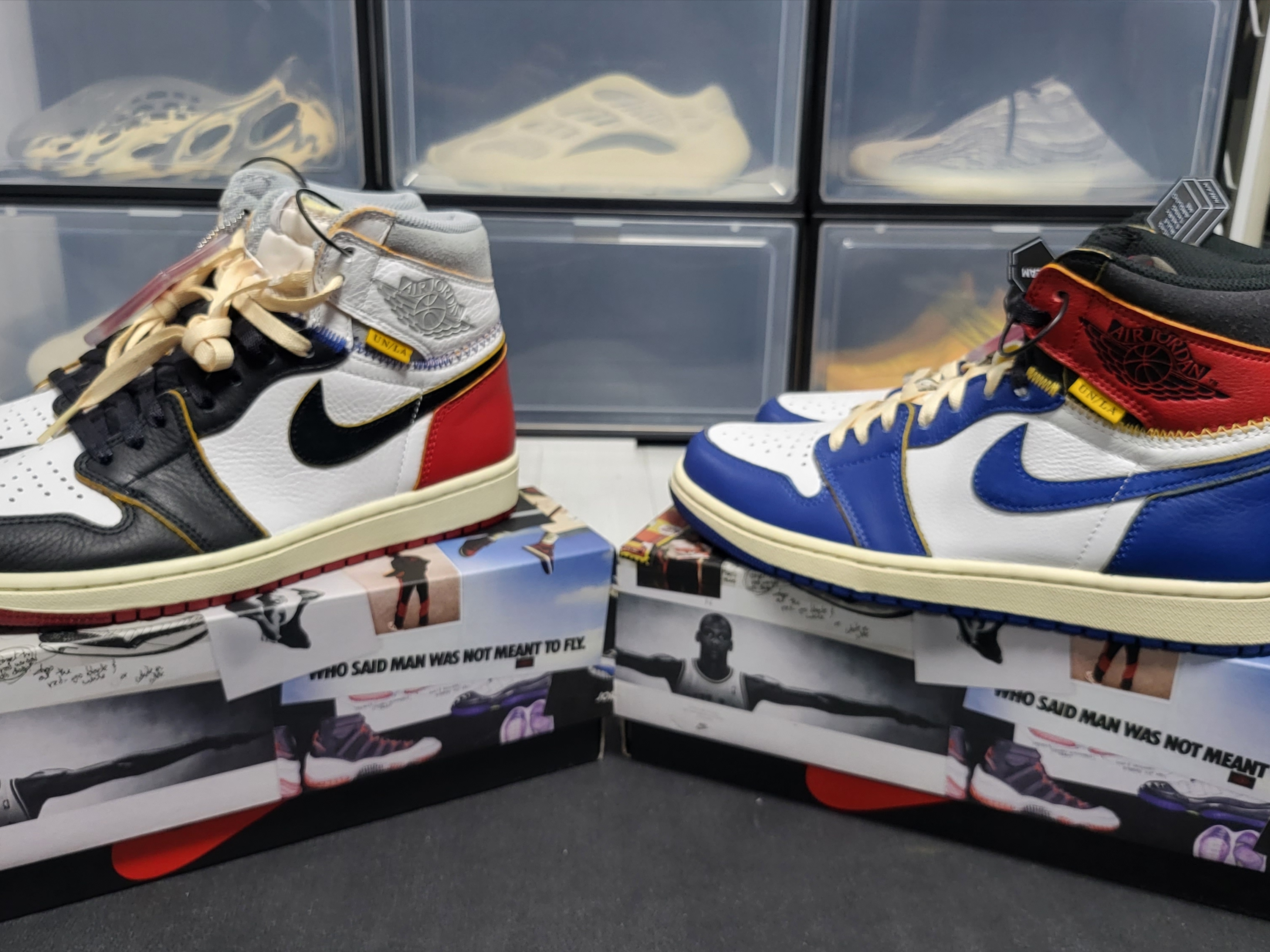 Jordan 1 x Union Retro High Black Toe, Jordan 1 x Union Retro High Blue Toe 착용 스타일