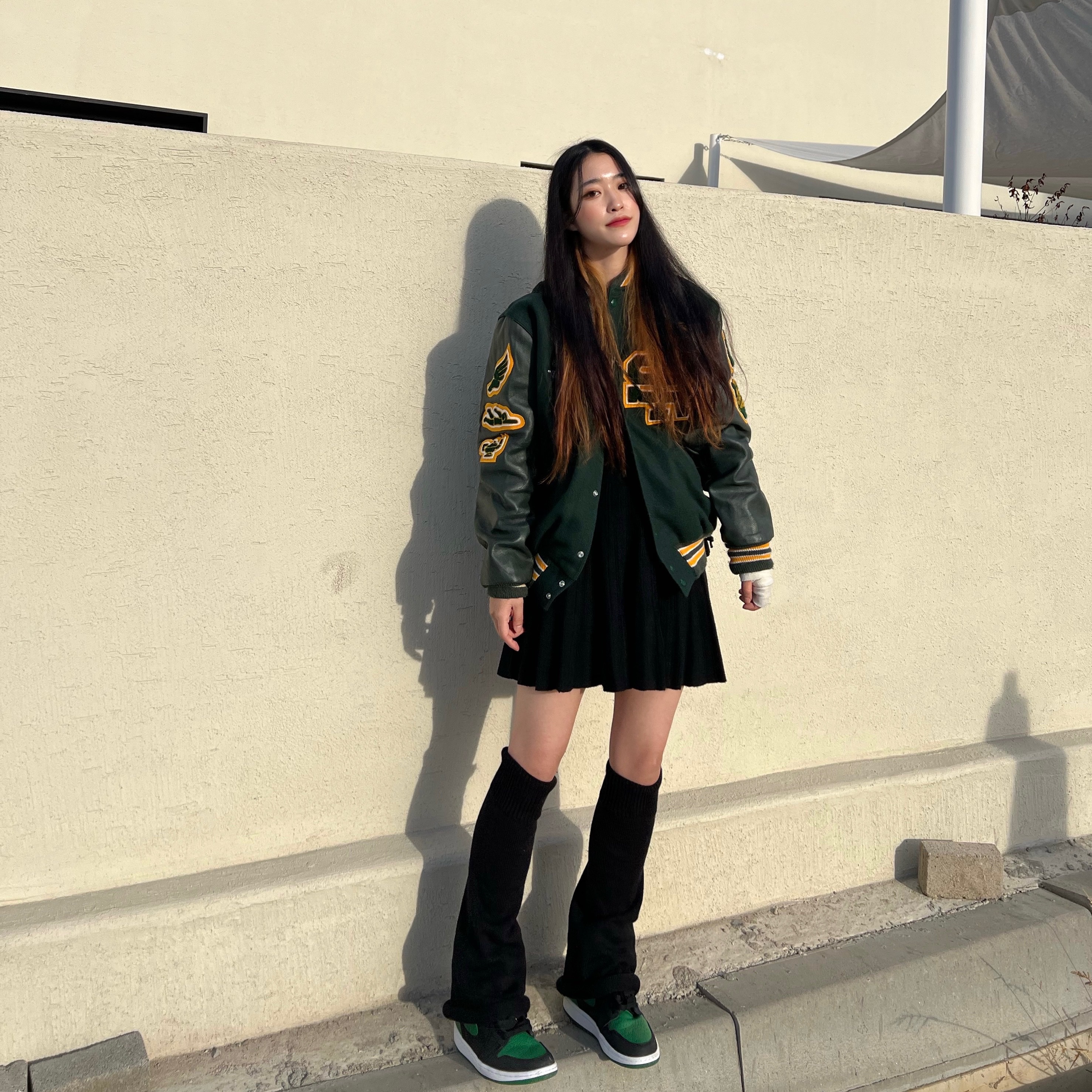 Jordan 1 Retro High OG Pine Green Black 착용 스타일 - 1