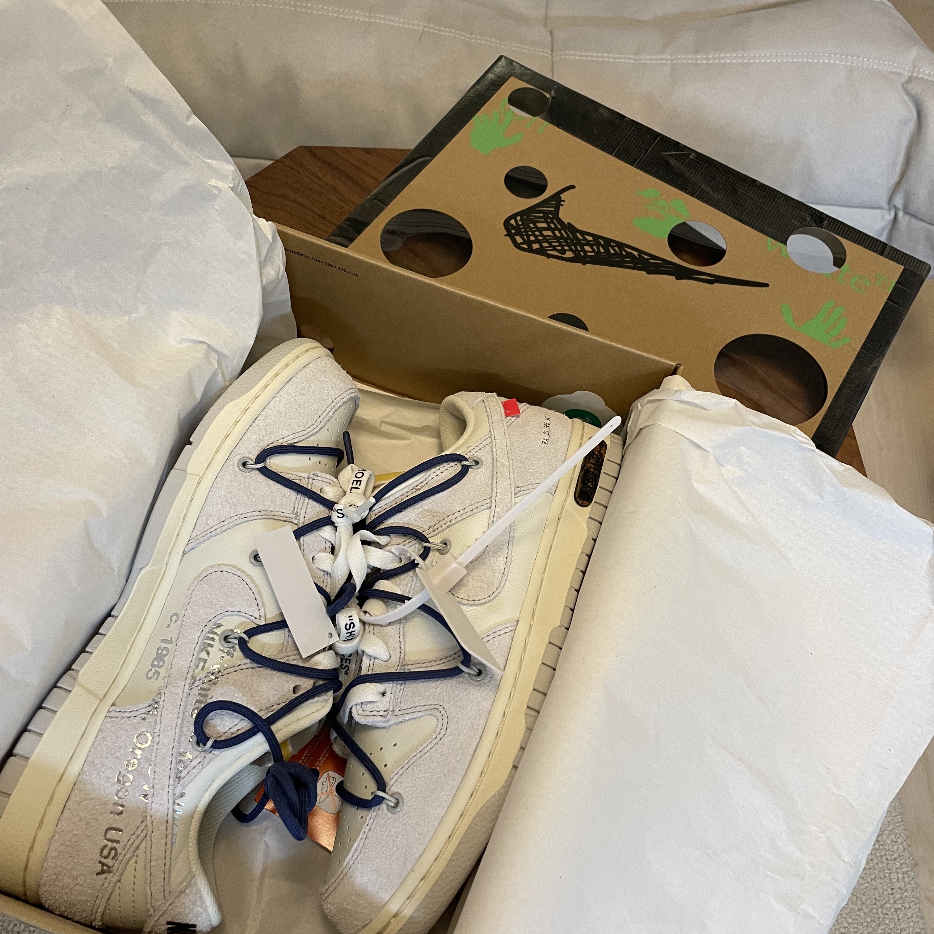 Nike x Off-White Dunk Low The 50 - Lot 18 착용 스타일 - 1