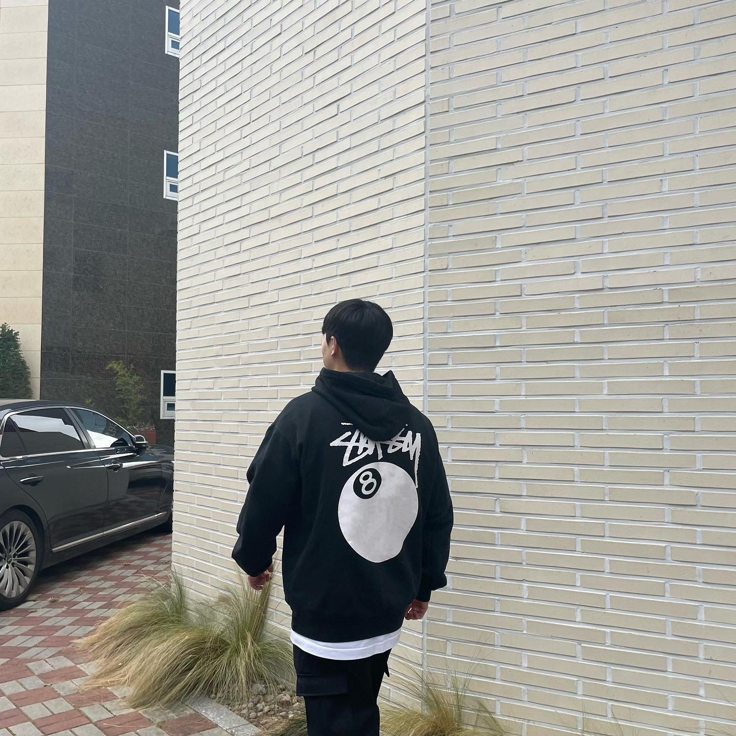 Stussy 8 Ball Hoodie Black - 21SS 착용 스타일 - 1