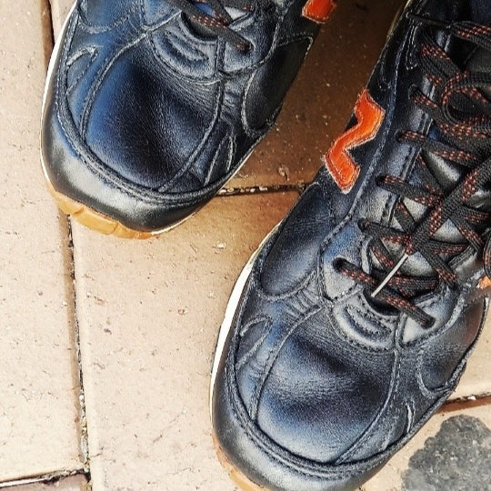 New Balance x Horween Leather 991 Made in USA Black Tan 착용 스타일