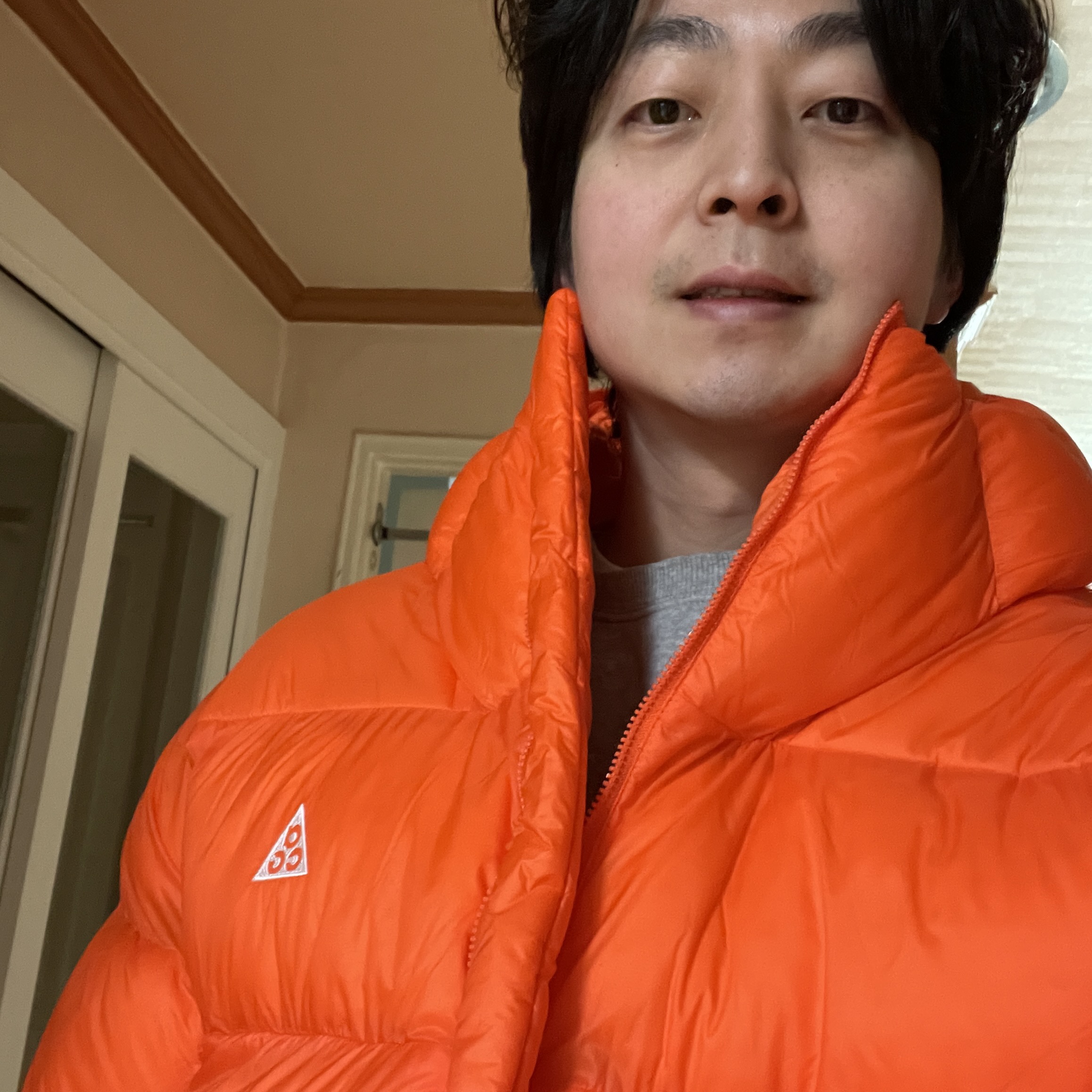 Nike ACG Therma-Fit ADV Lunar Lake Puffer Jacket Safety Orange - Asia 착용 스타일