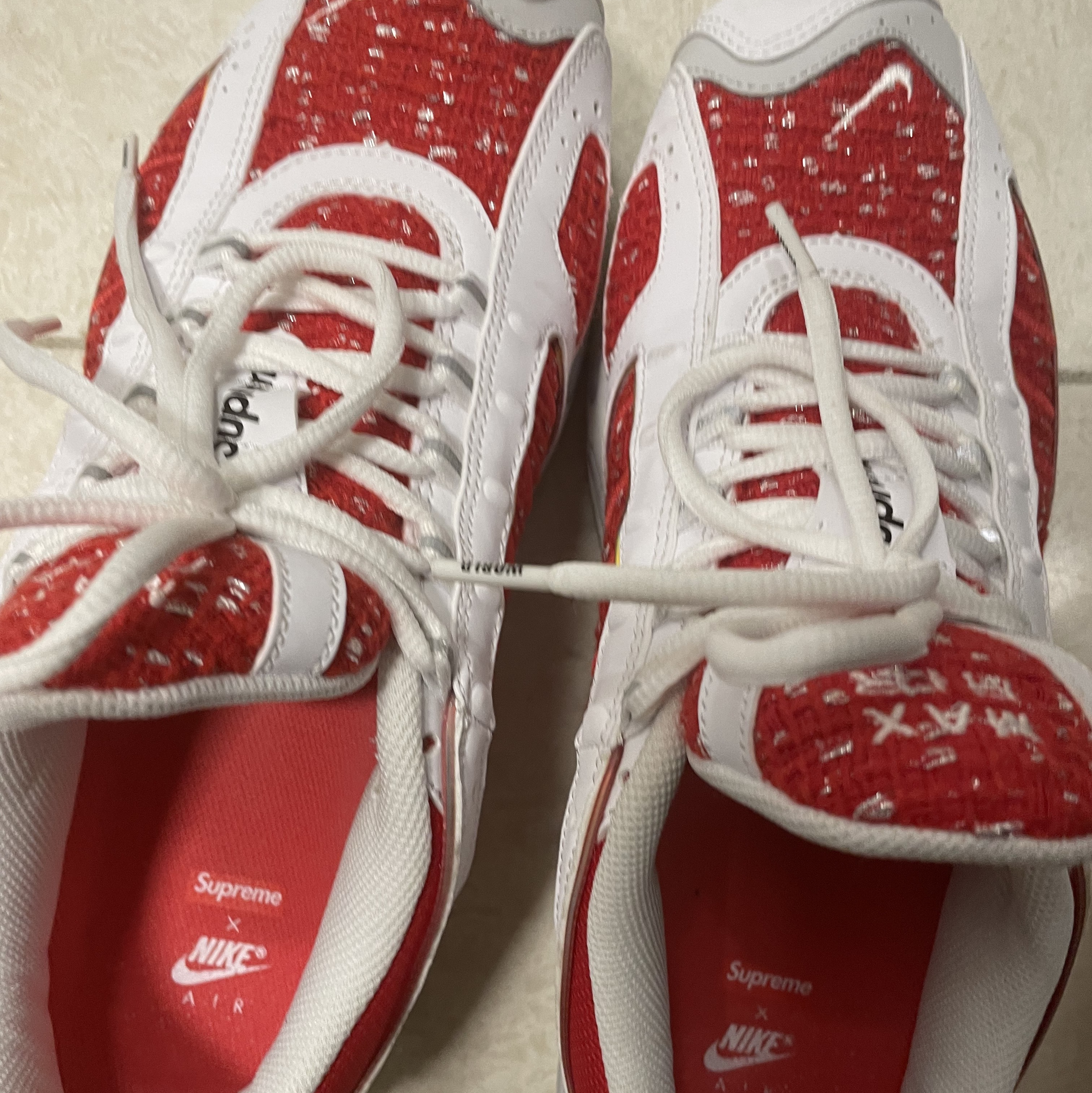 Nike x Supreme Air Max Tailwind 4 White 착용 스타일