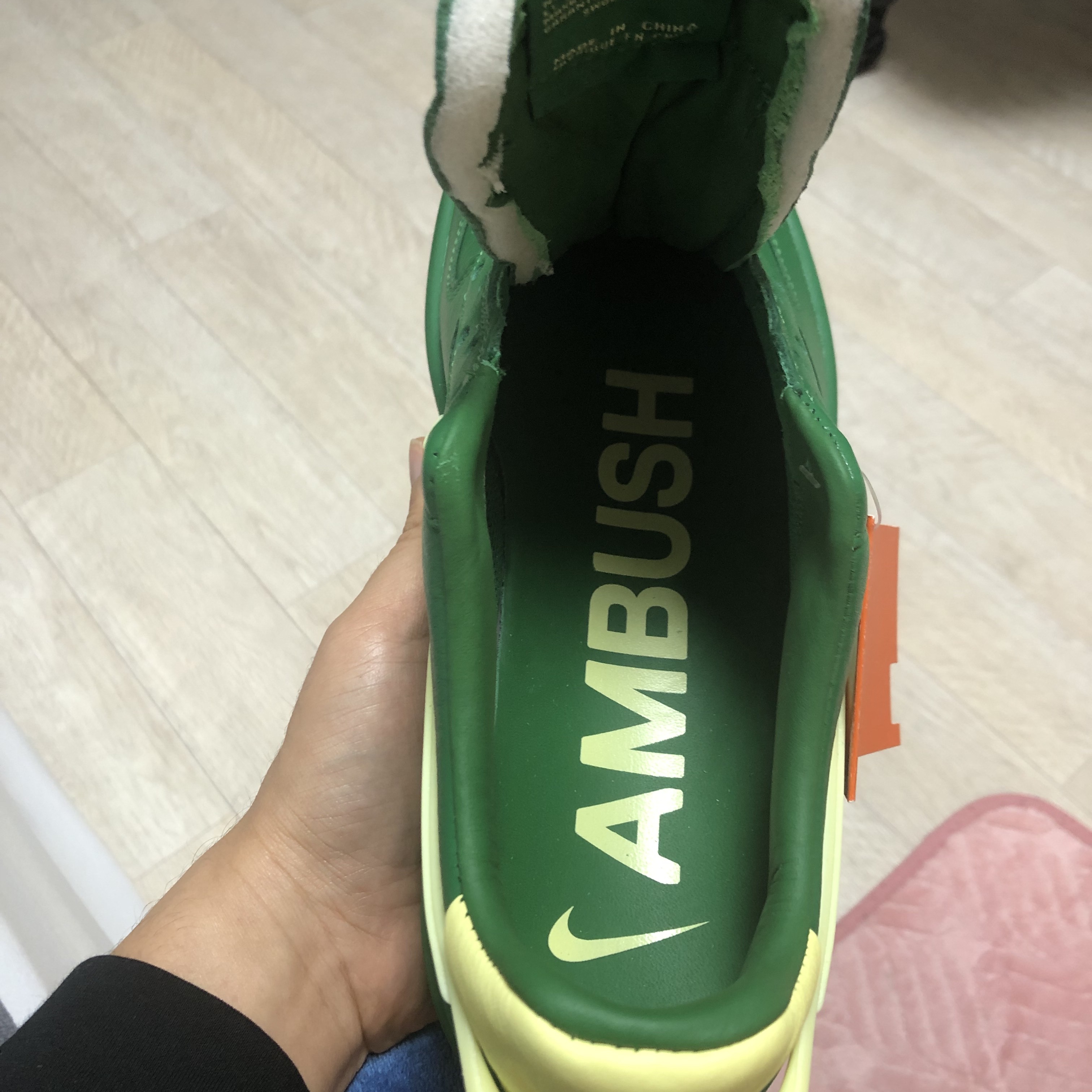 Nike x Ambush Air Force 1 Low SP Pine Green and Citron 착용 스타일 - 4