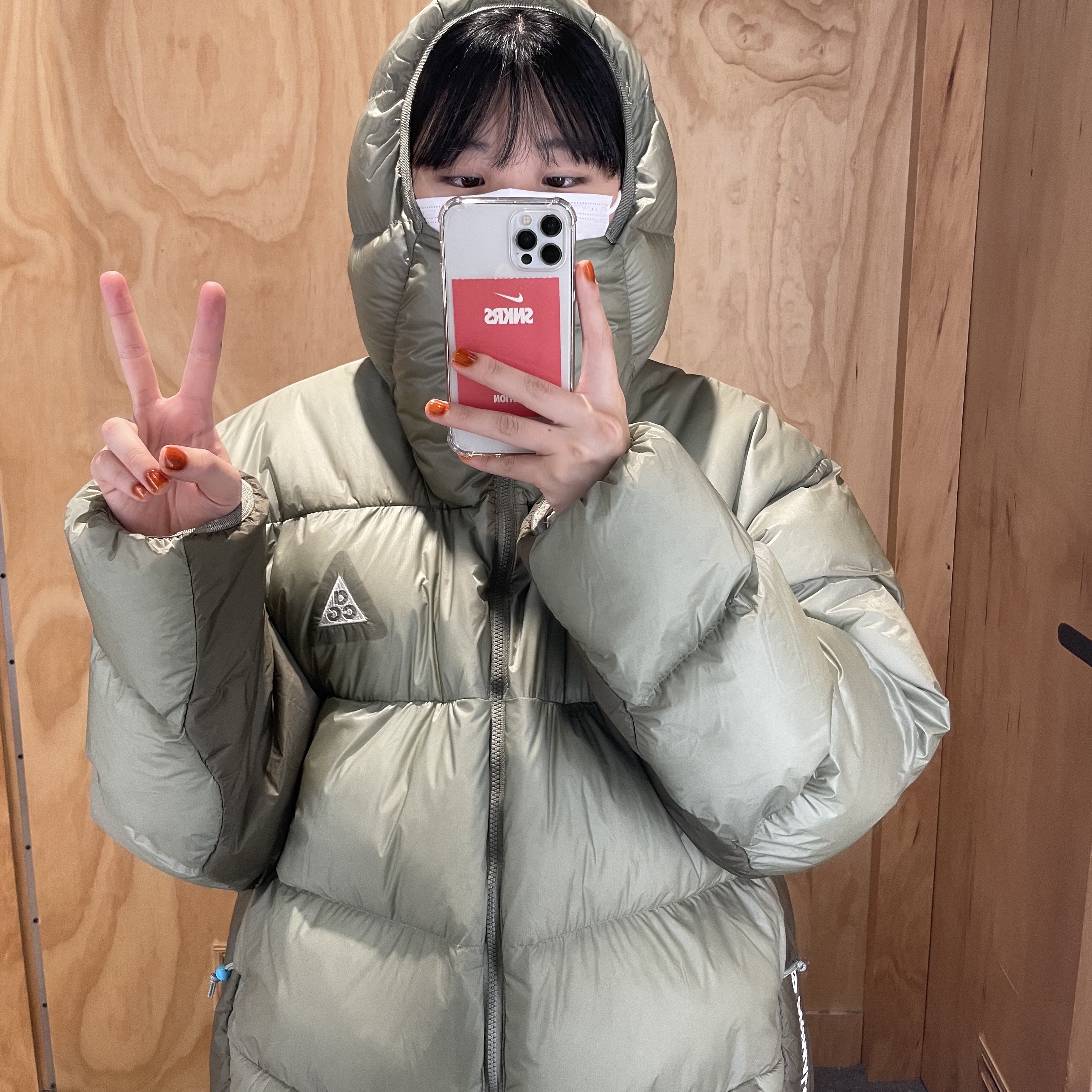 Nike ACG Therma-Fit ADV Lunar Lake Puffer Jacket Light Army - Asia 착용 스타일