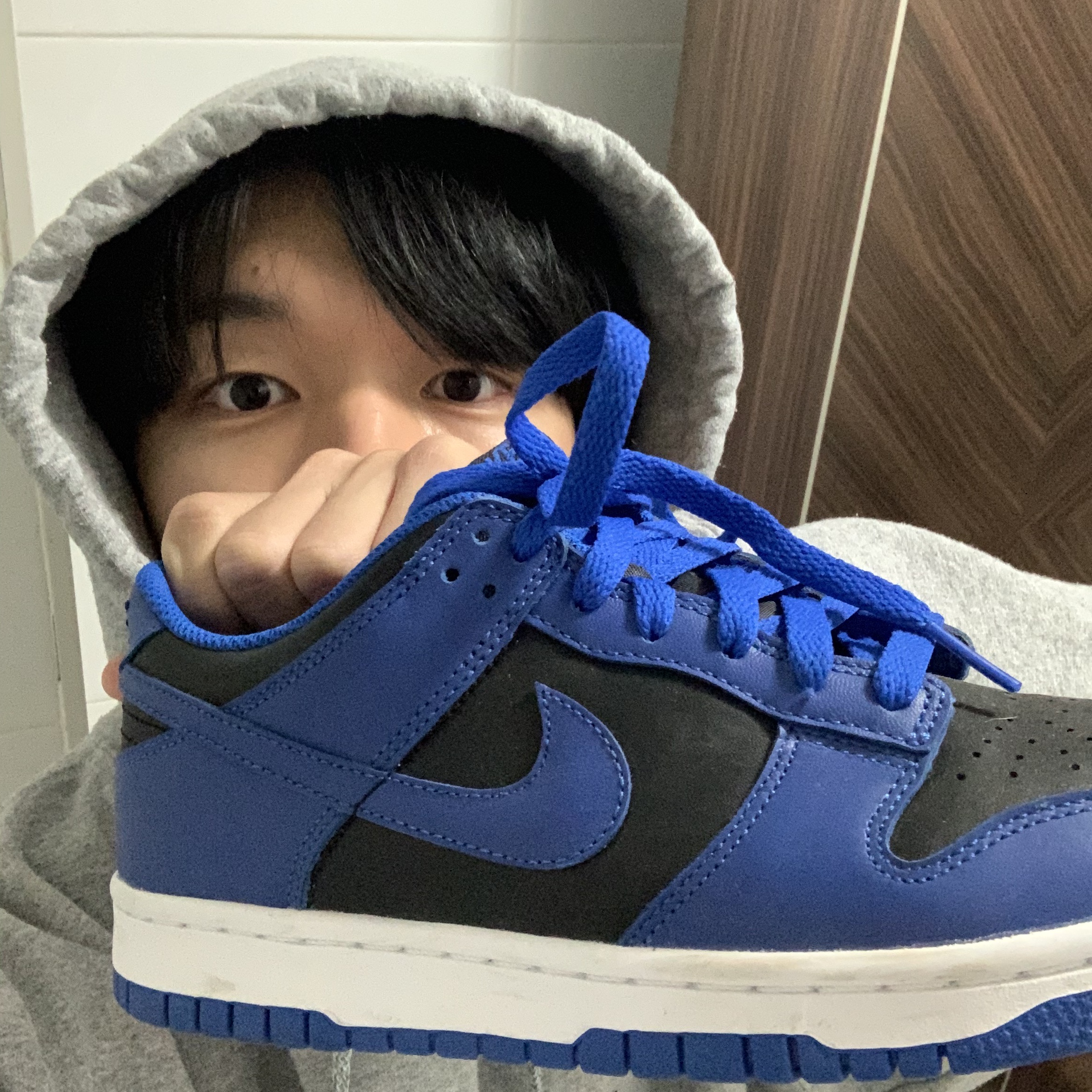 (GS) Nike Dunk Low Retro Hyper Cobalt 착용 스타일