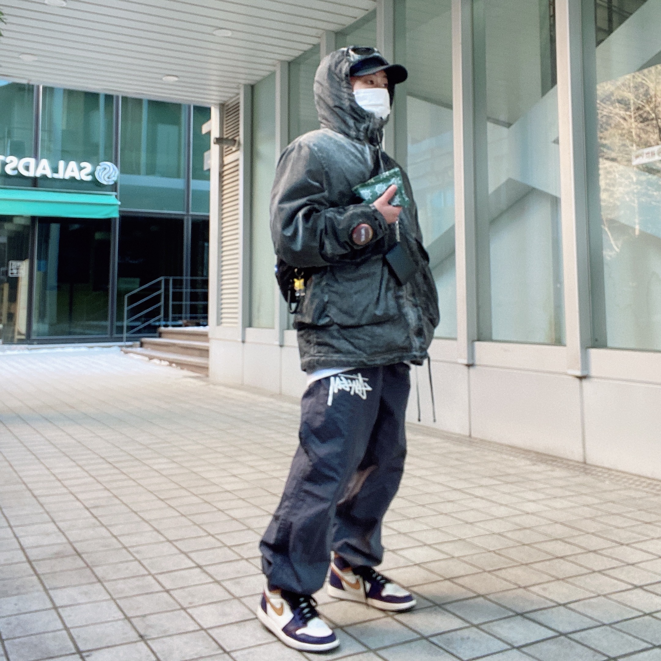 Jordan 1 Retro High OG Defiant SB LA to Chicago, Nike x Stussy Beach Pants Off Noir 착용 스타일