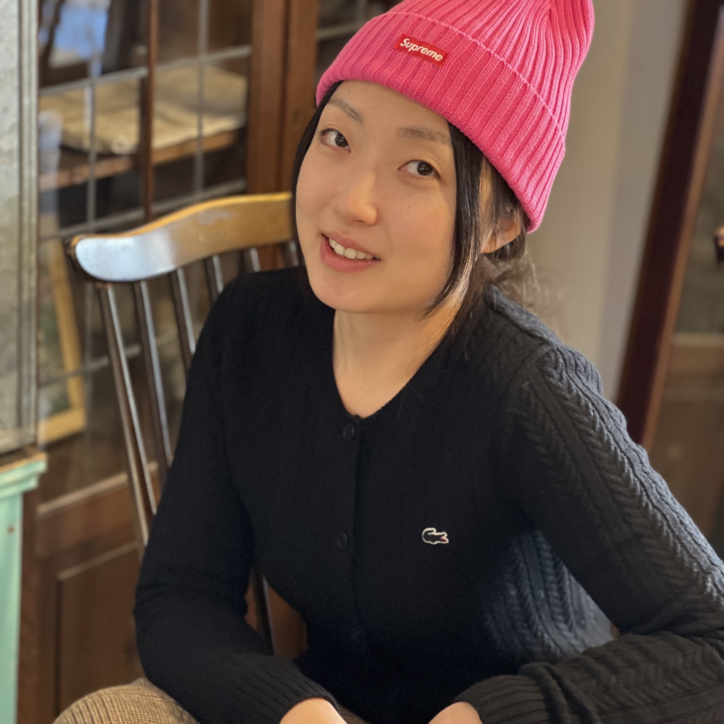 Supreme Overdyed Beanie Pink - 22SS, (W) UGG Disquette Slipper Chestnut 착용 스타일 - 3