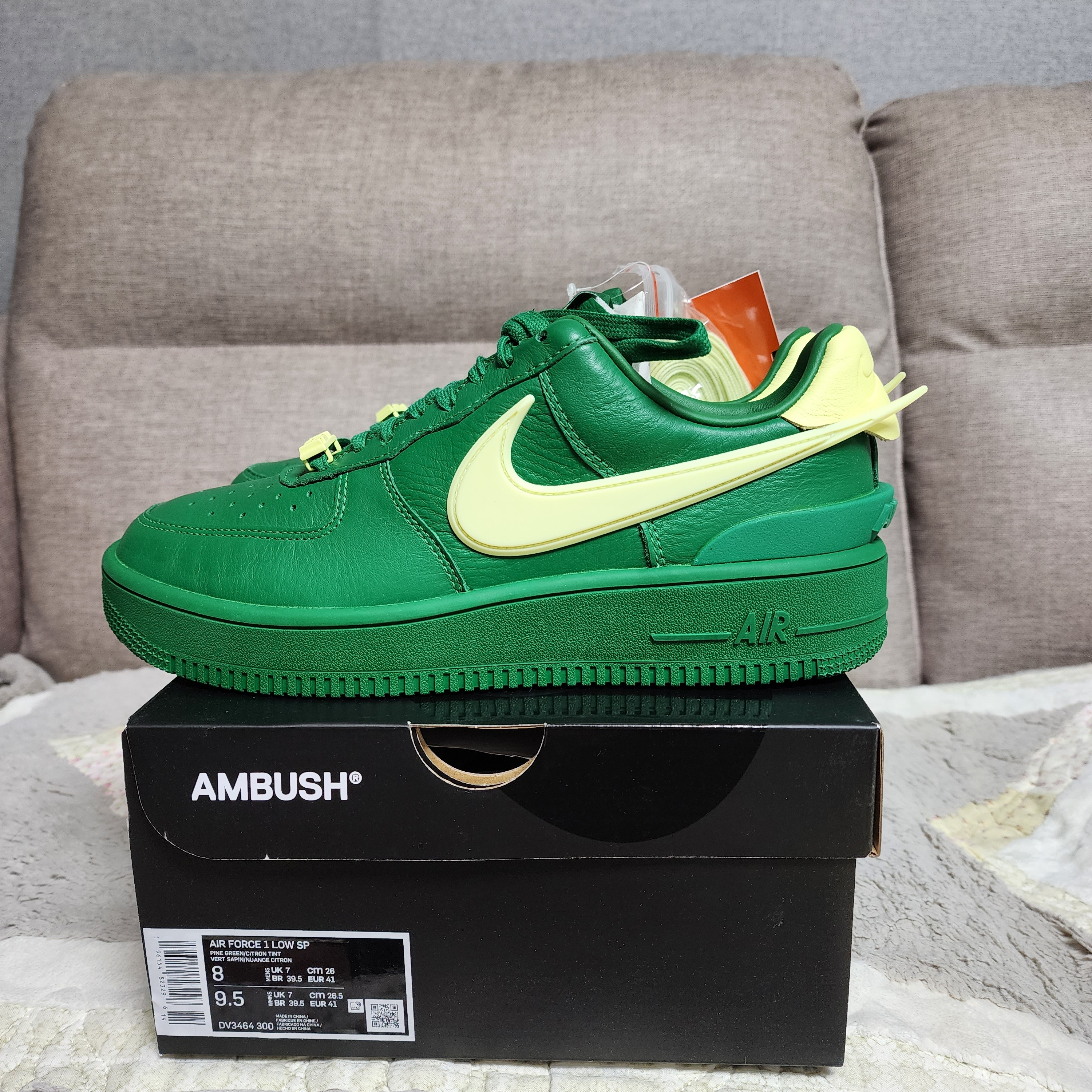 Nike x Ambush Air Force 1 Low SP Pine Green and Citron 착용 스타일 - 1