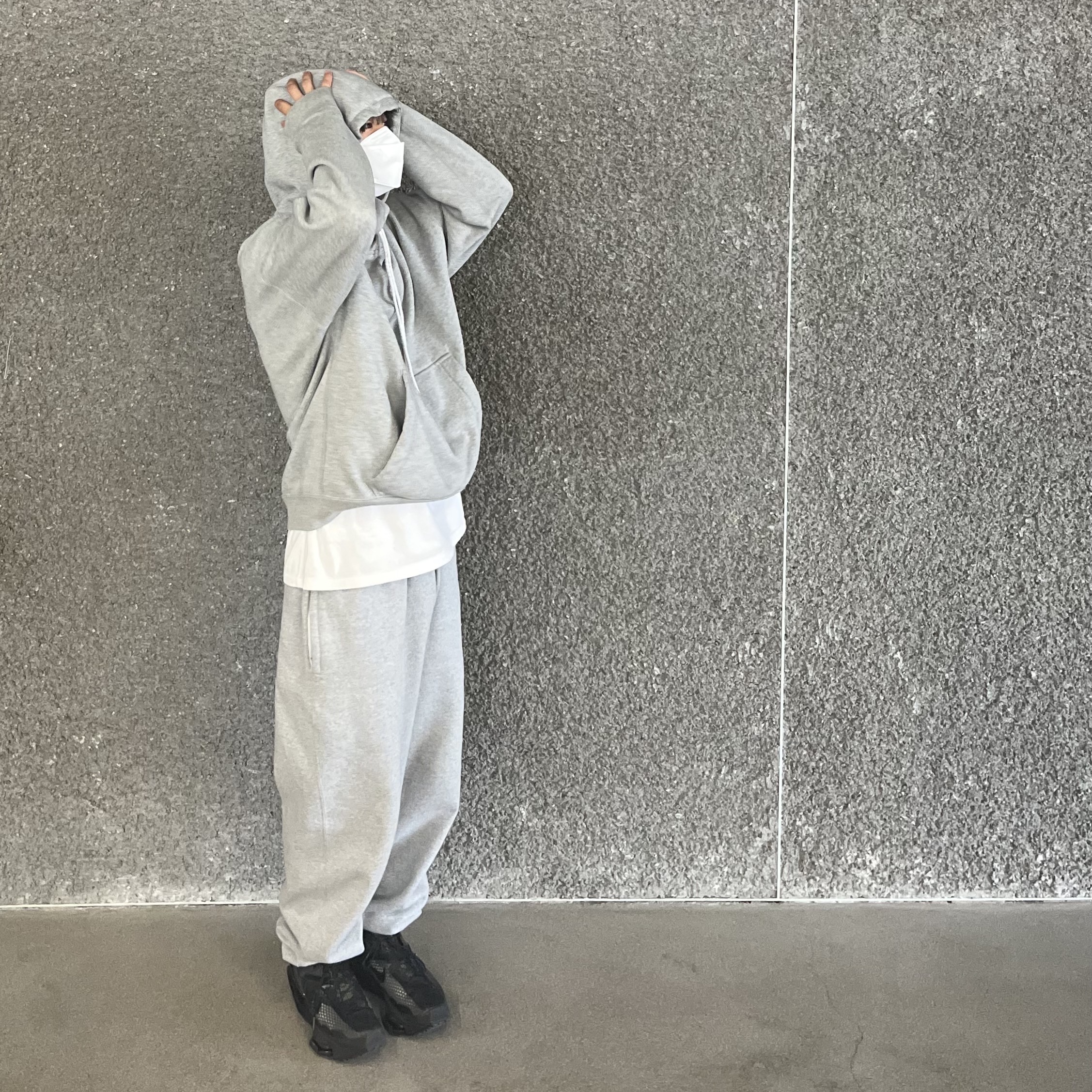 Nike x Matthew M Williams Zoom 004 Triple Black, Nike NRG Solo Swoosh Fleece Pants Dark Grey Heather - US/EU 착용 스타일 - 4