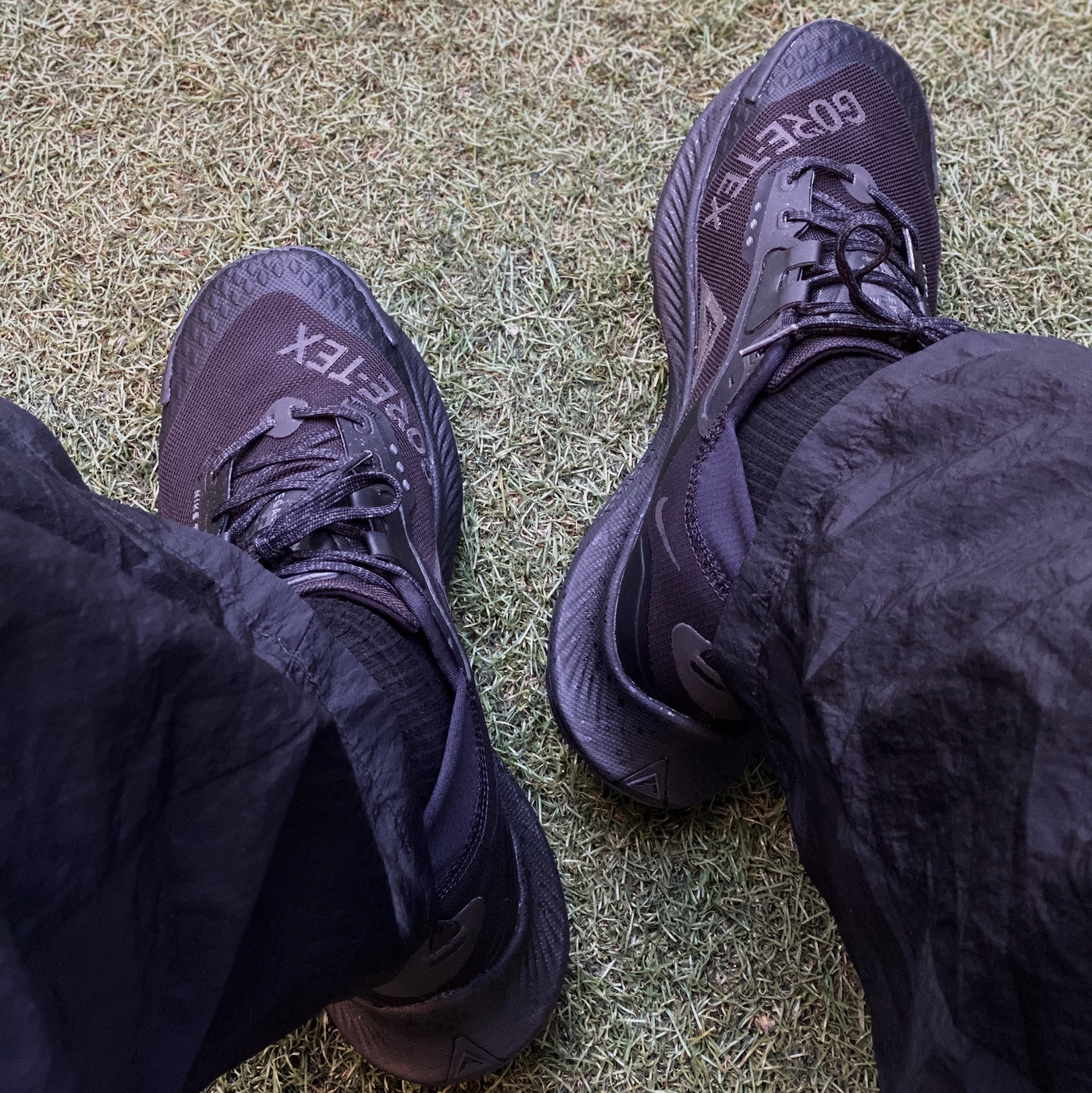 Nike Pegasus Trail 3 Gore-Tex Black Dark Smoke Grey 착용 스타일