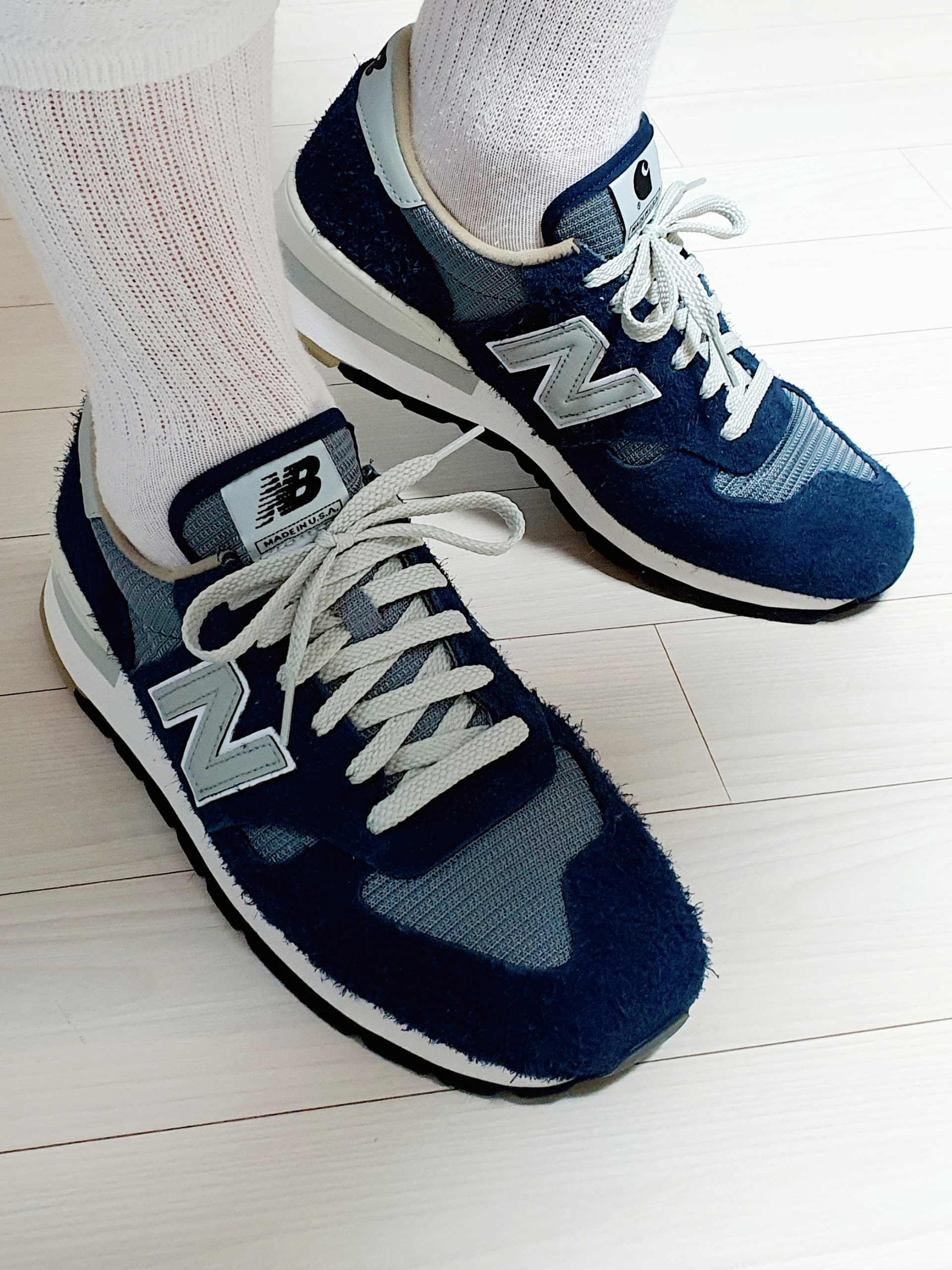 New Balance x Carhartt WIP 990v1 Made in USA Sculpture Center 착용 스타일