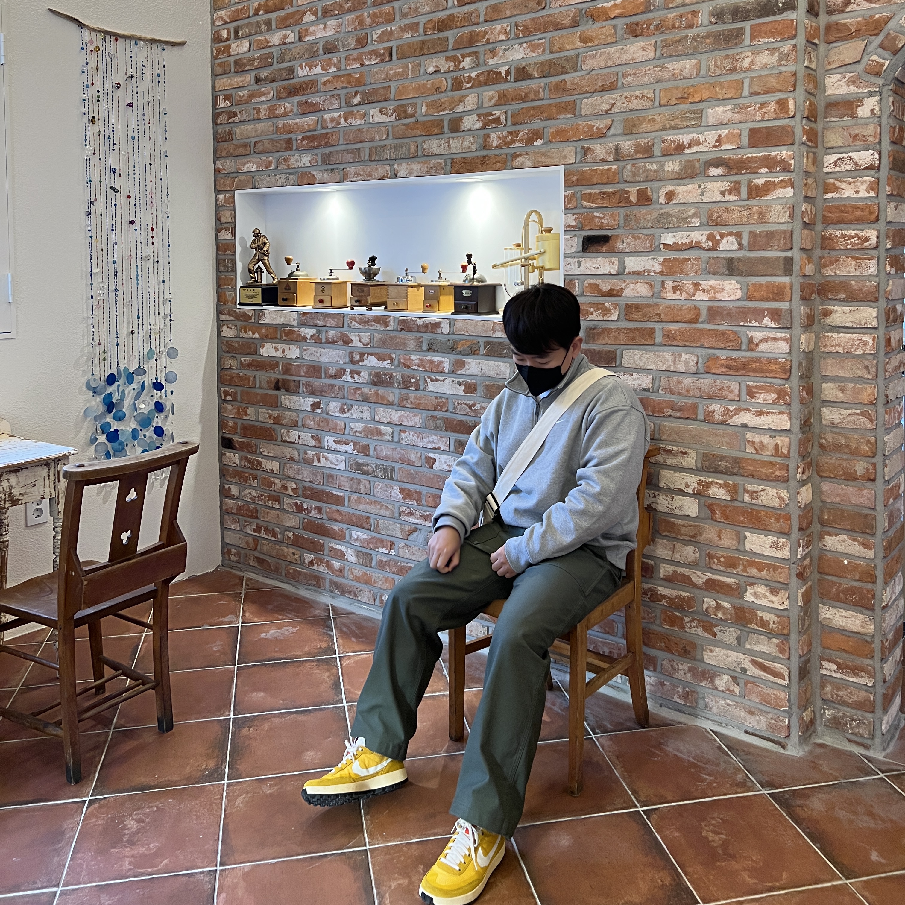 Nike x Tom Sachs General Purpose Shoe Archive, Nike NRG Solo Swoosh Heavy Weight BB Quarter Zip Top Dark Grey Heather - Asia 착용 스타일