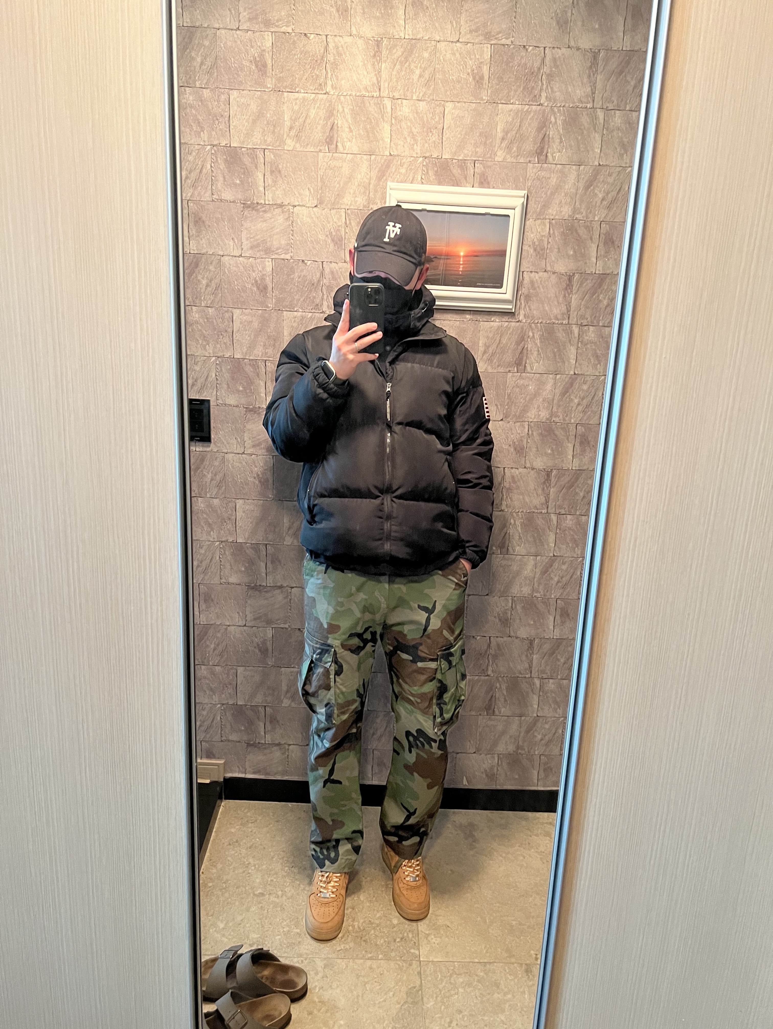 Nike x Supreme Air Force 1 Low Flax 착용 스타일