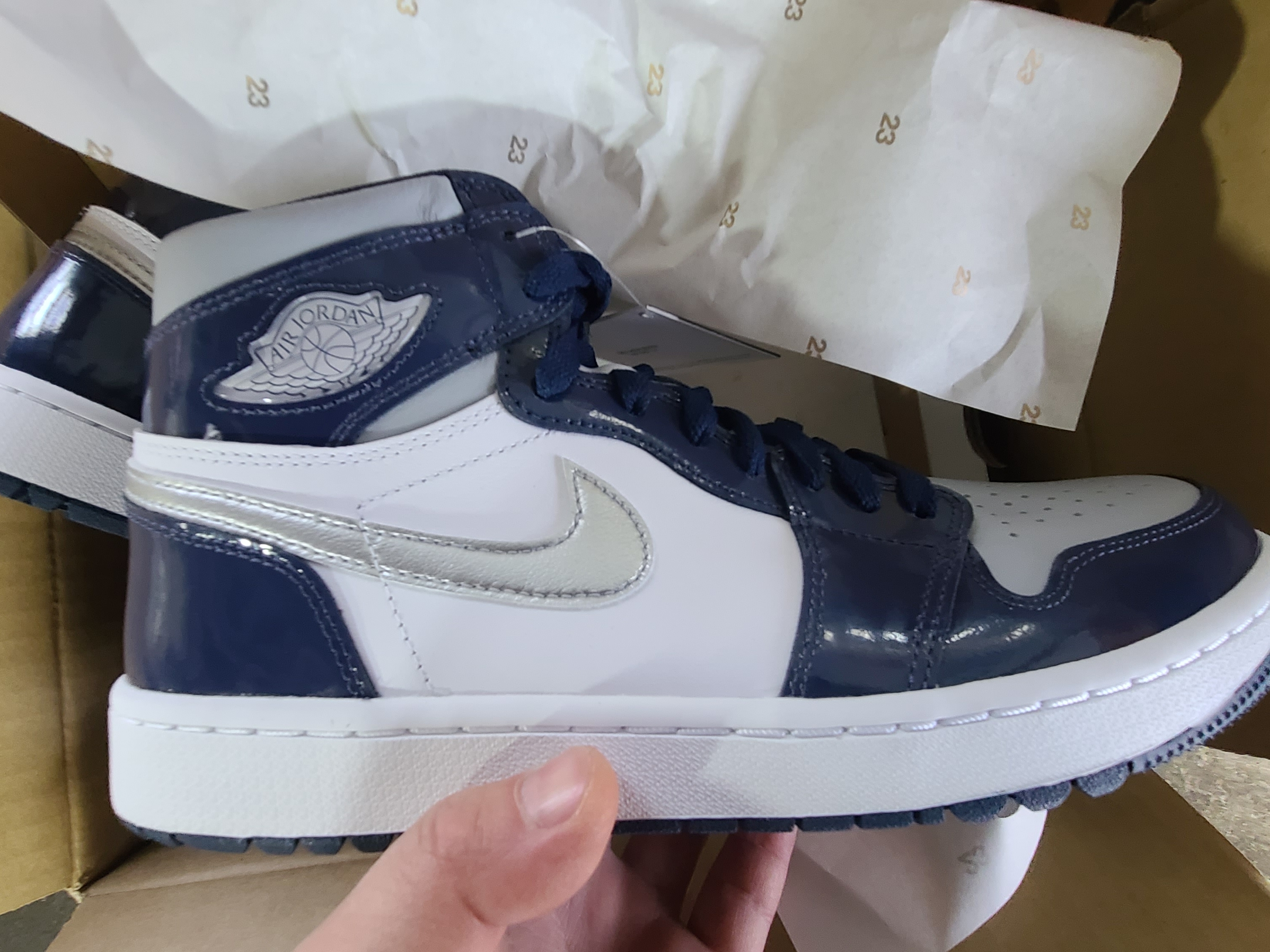 Jordan 1 High Golf Midnight Navy 착용 스타일 - 2
