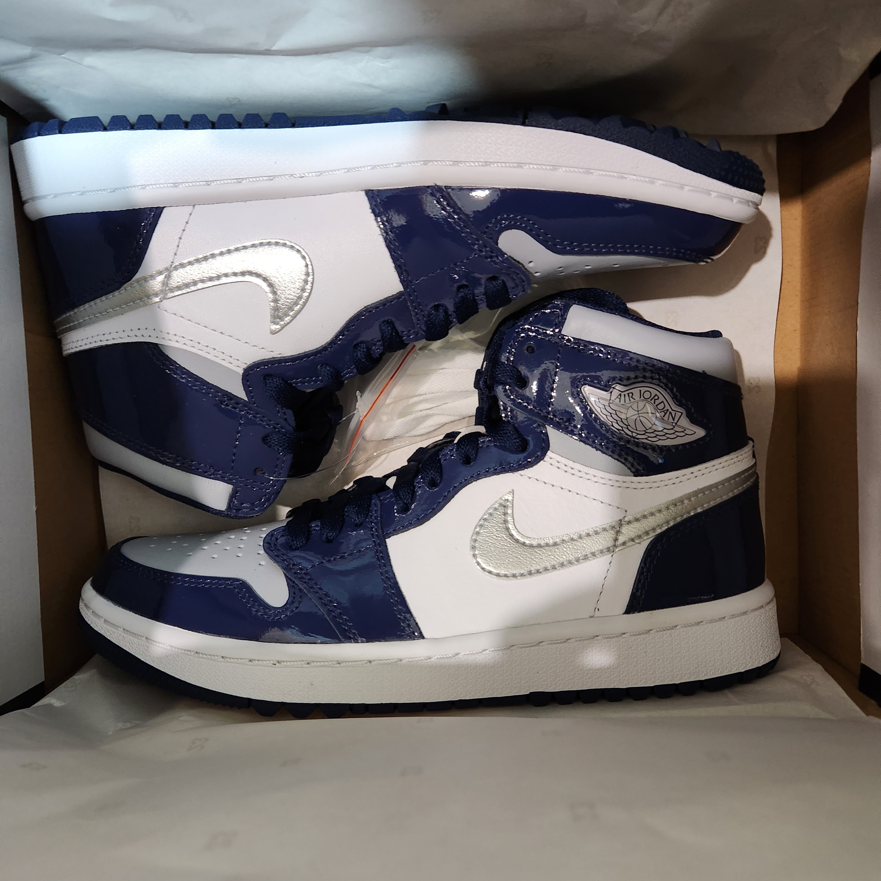 Jordan 1 High Golf Midnight Navy 착용 스타일