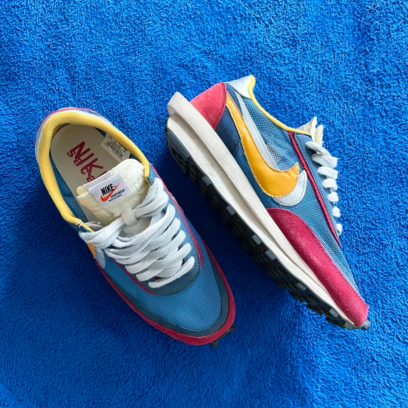 Nike x Sacai LDWaffle Blue Multi 착용 스타일