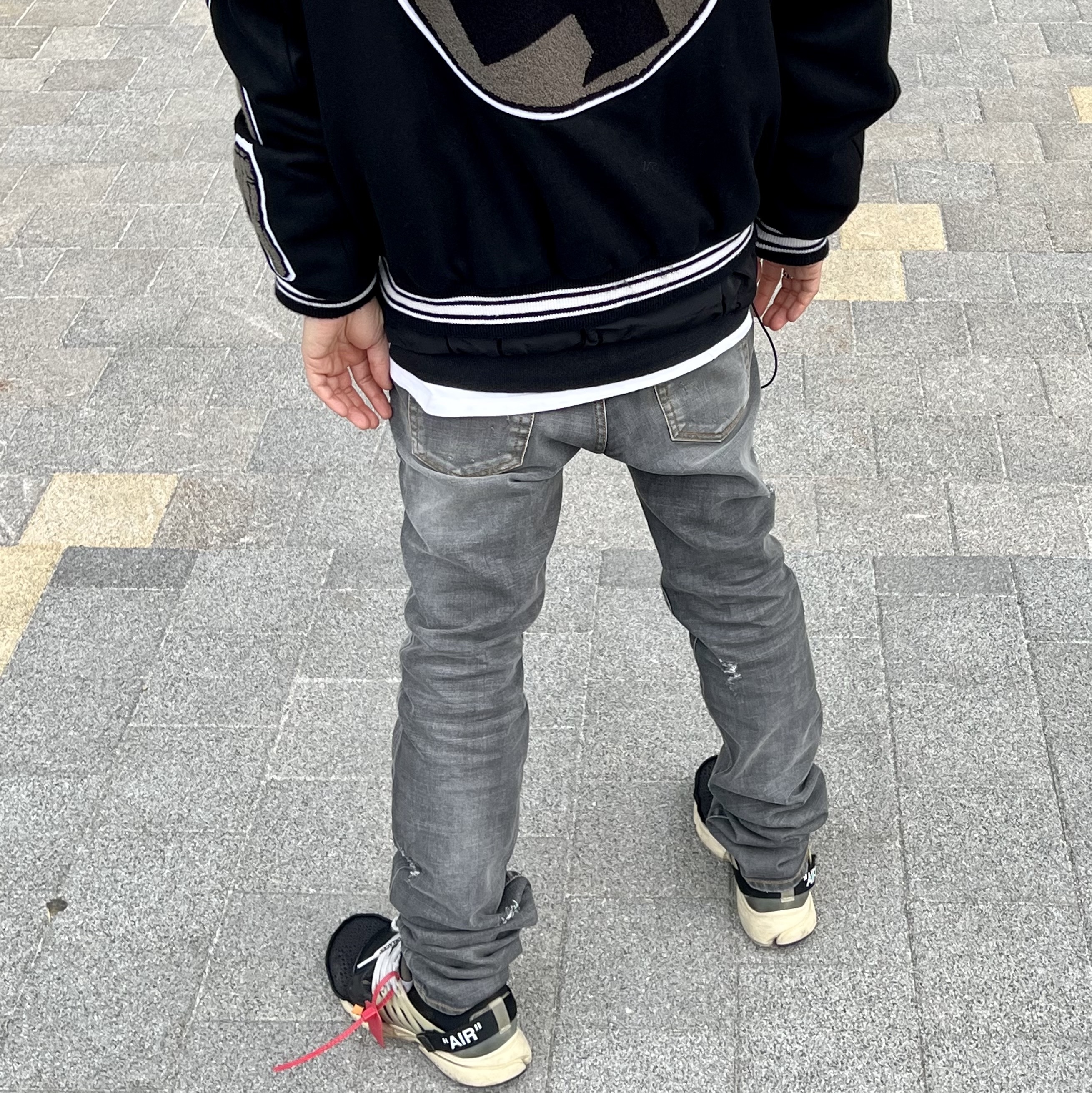 Nike x Off-White Air Presto OG The Ten, Stussy x CDG Varsity Jacket 착용 스타일 - 2