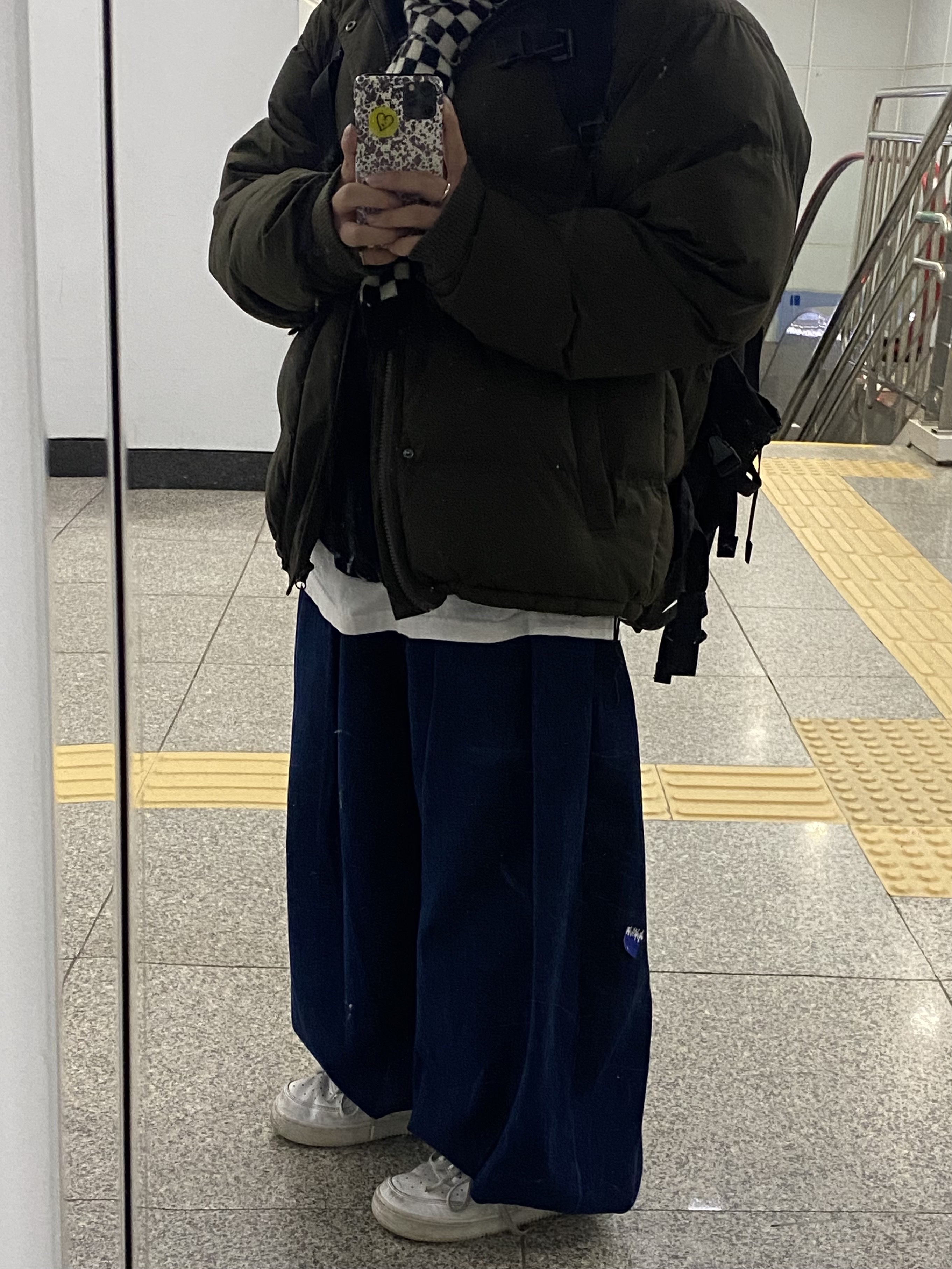 Zara x Ader Error Wide Leg Jeans Blue 착용 스타일
