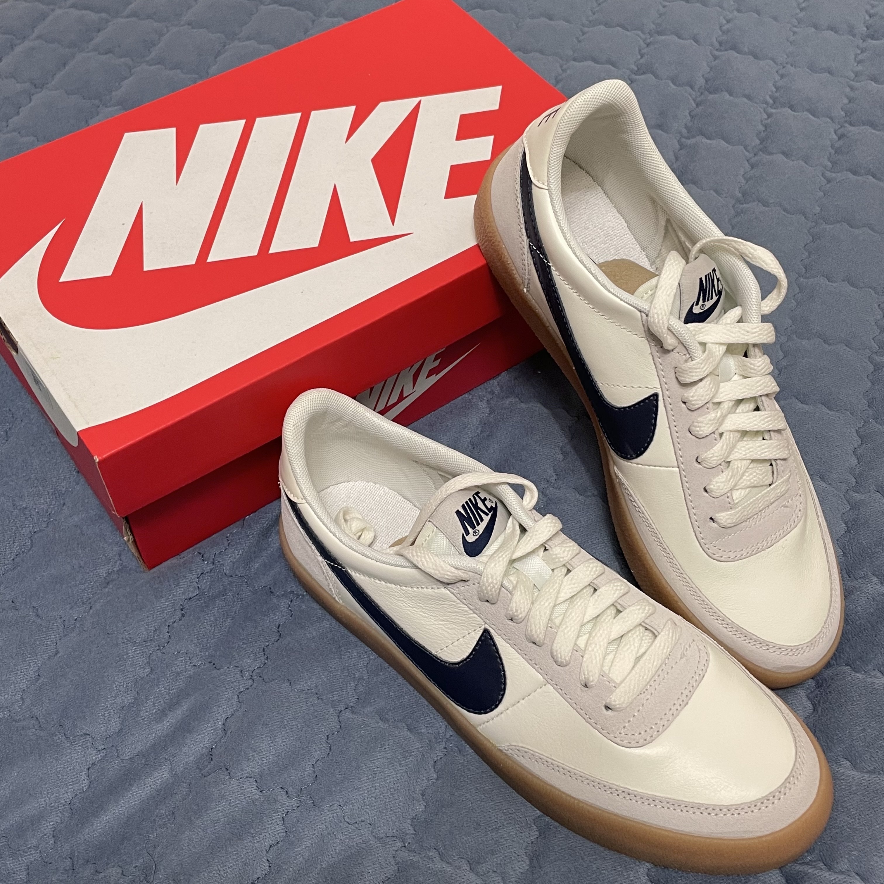 Nike x J.Crew Killshot 2 Sail Midnight Navy 착용 스타일