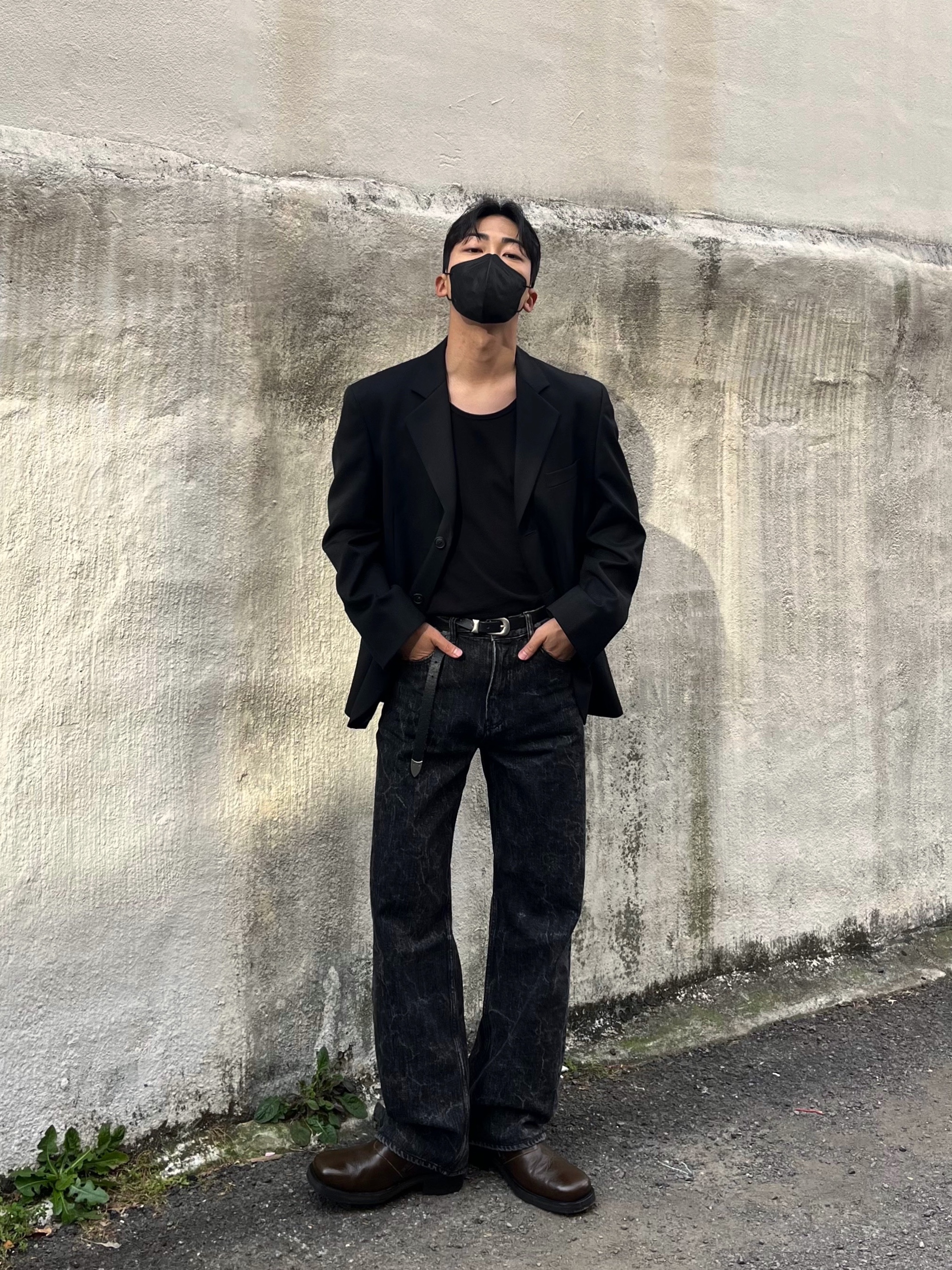 Our Legacy Camion Boot Olive Leather 착용 스타일
