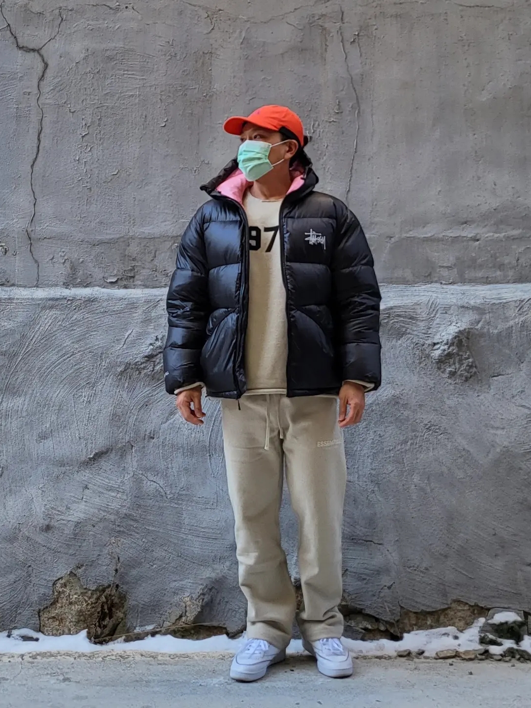 Stussy Micro Ripstop Down Parka Black, Nike ACG H86 Cap Habanero Red 착용 스타일 - 2