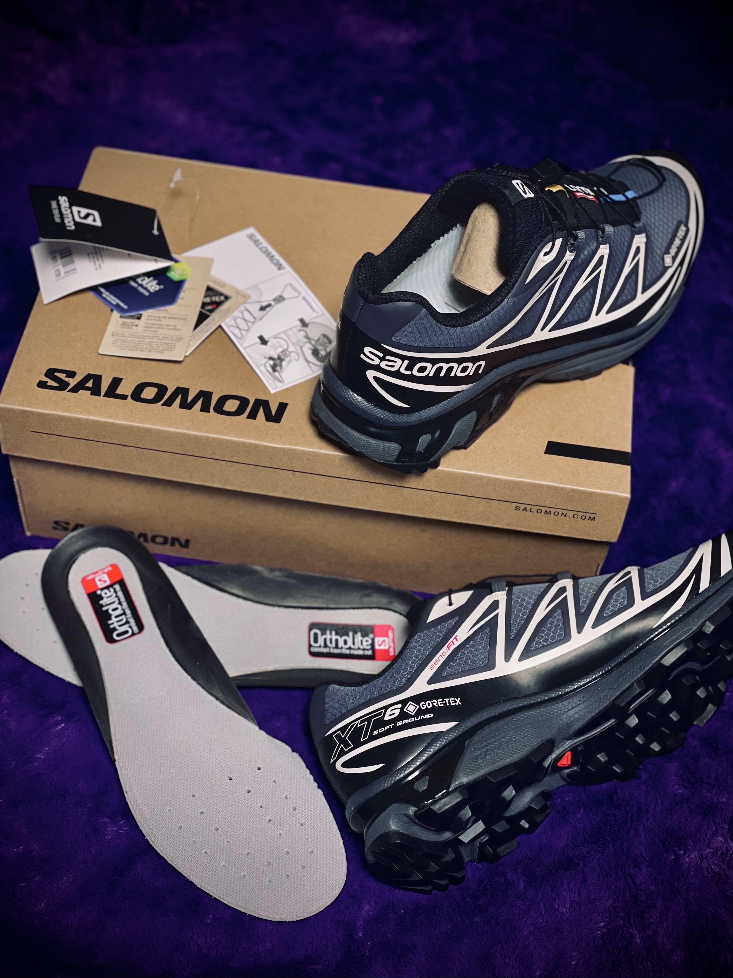 Salomon XT-6 Gore-Tex Black Ebony 착용 스타일 - 1