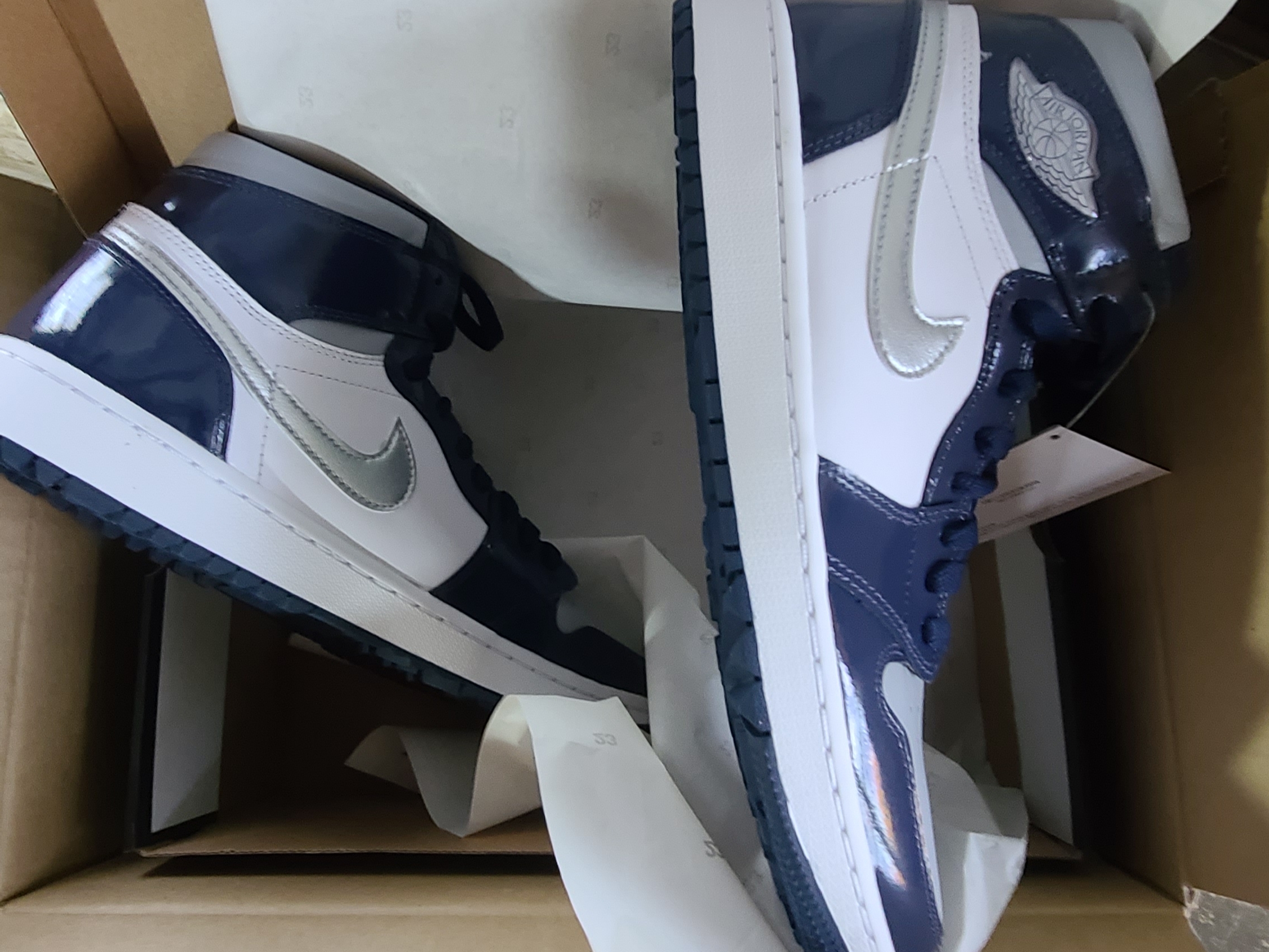 Jordan 1 High Golf Midnight Navy 착용 스타일 - 1