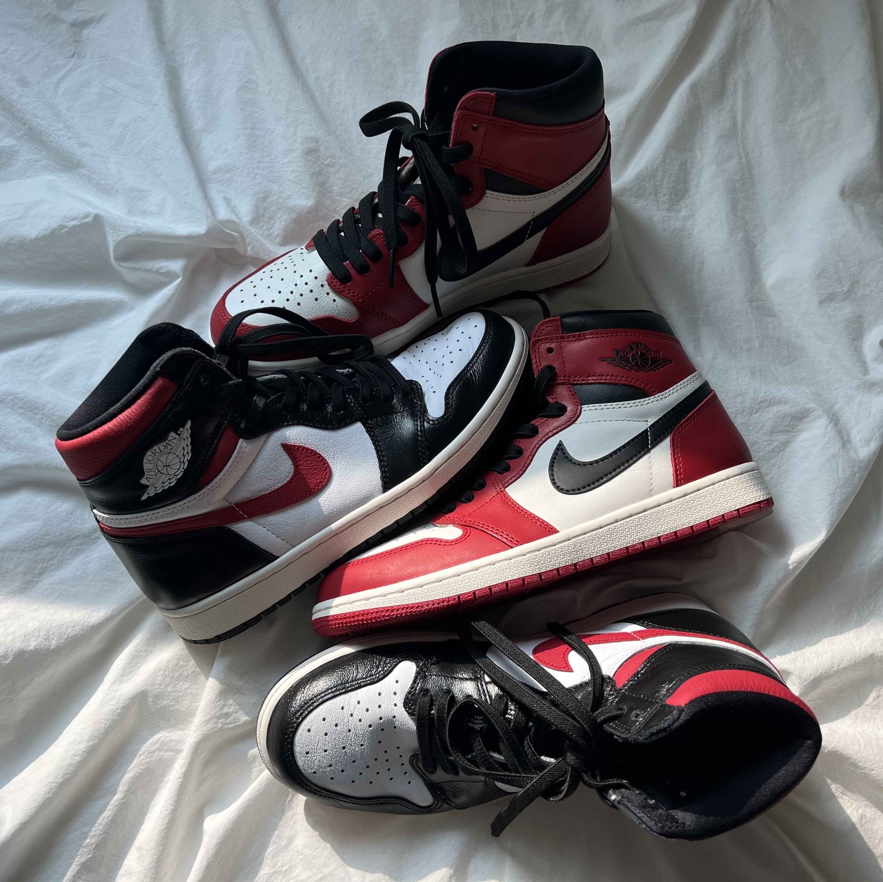 Jordan 1 Retro High OG Chicago 2022, Jordan 1 Retro High OG Gym Red 착용 스타일