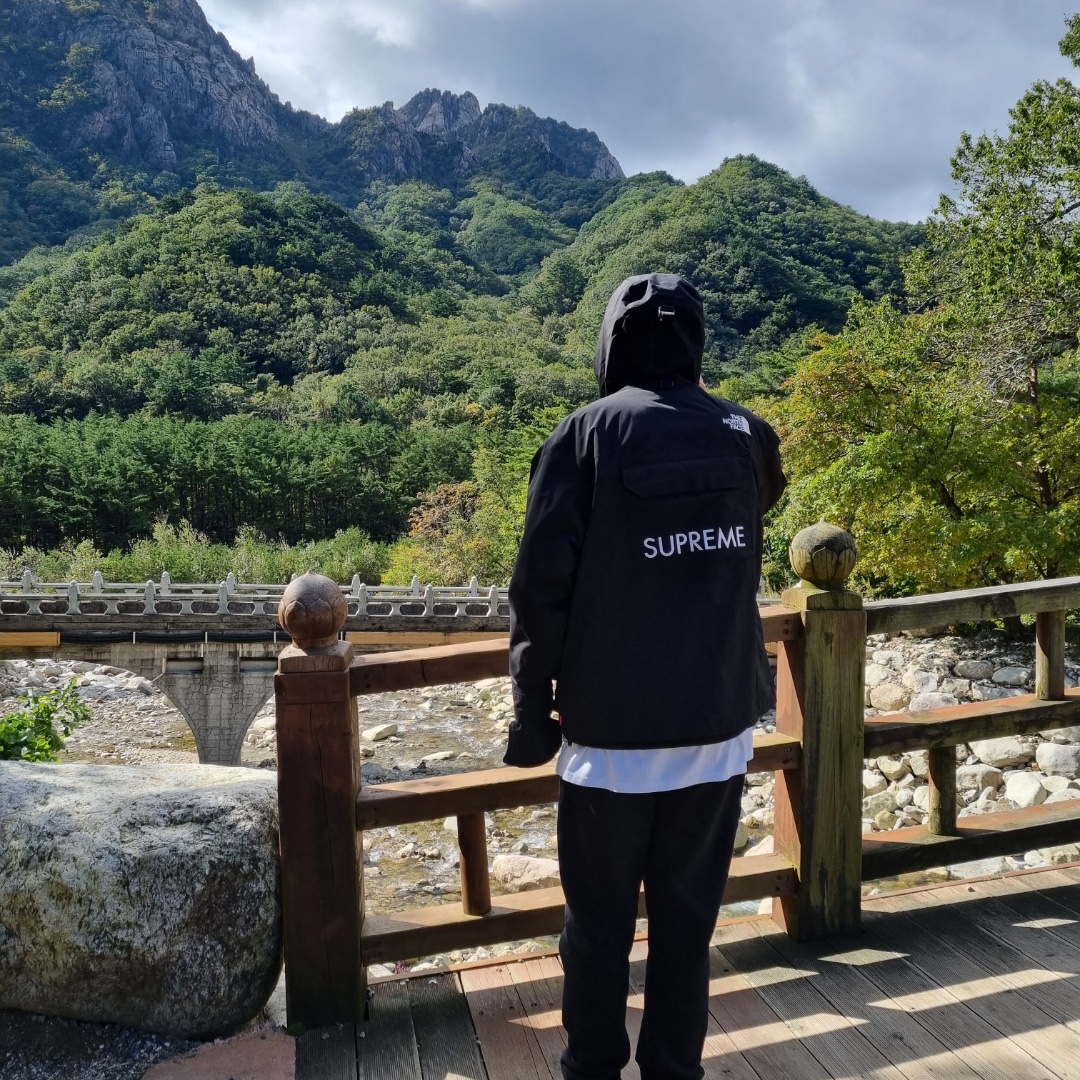 Supreme x The North Face Cargo Jacket Black - 20SS 착용 스타일