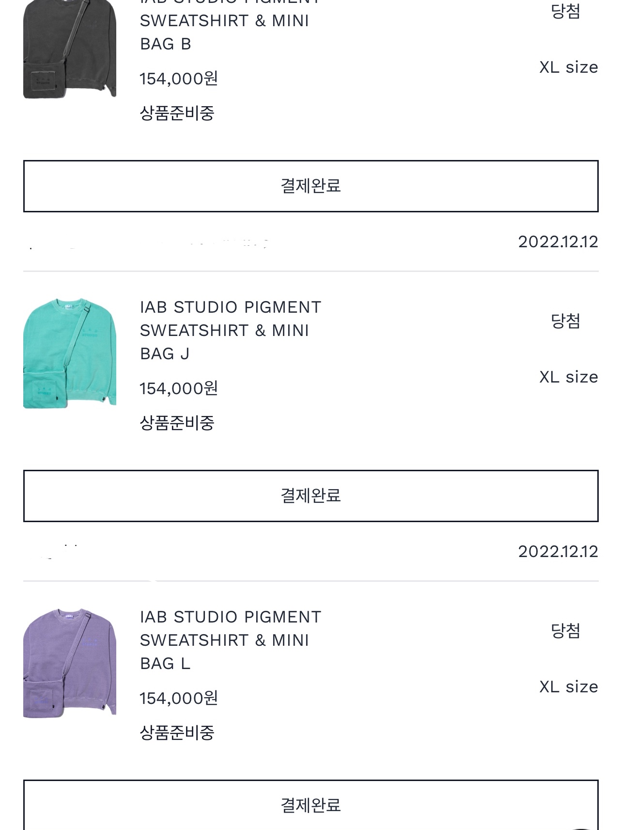 IAB Studio Pigment Sweatshirt & Mini Bag Black, IAB Studio Pigment Sweatshirt & Mini Bag Jade 착용 스타일
