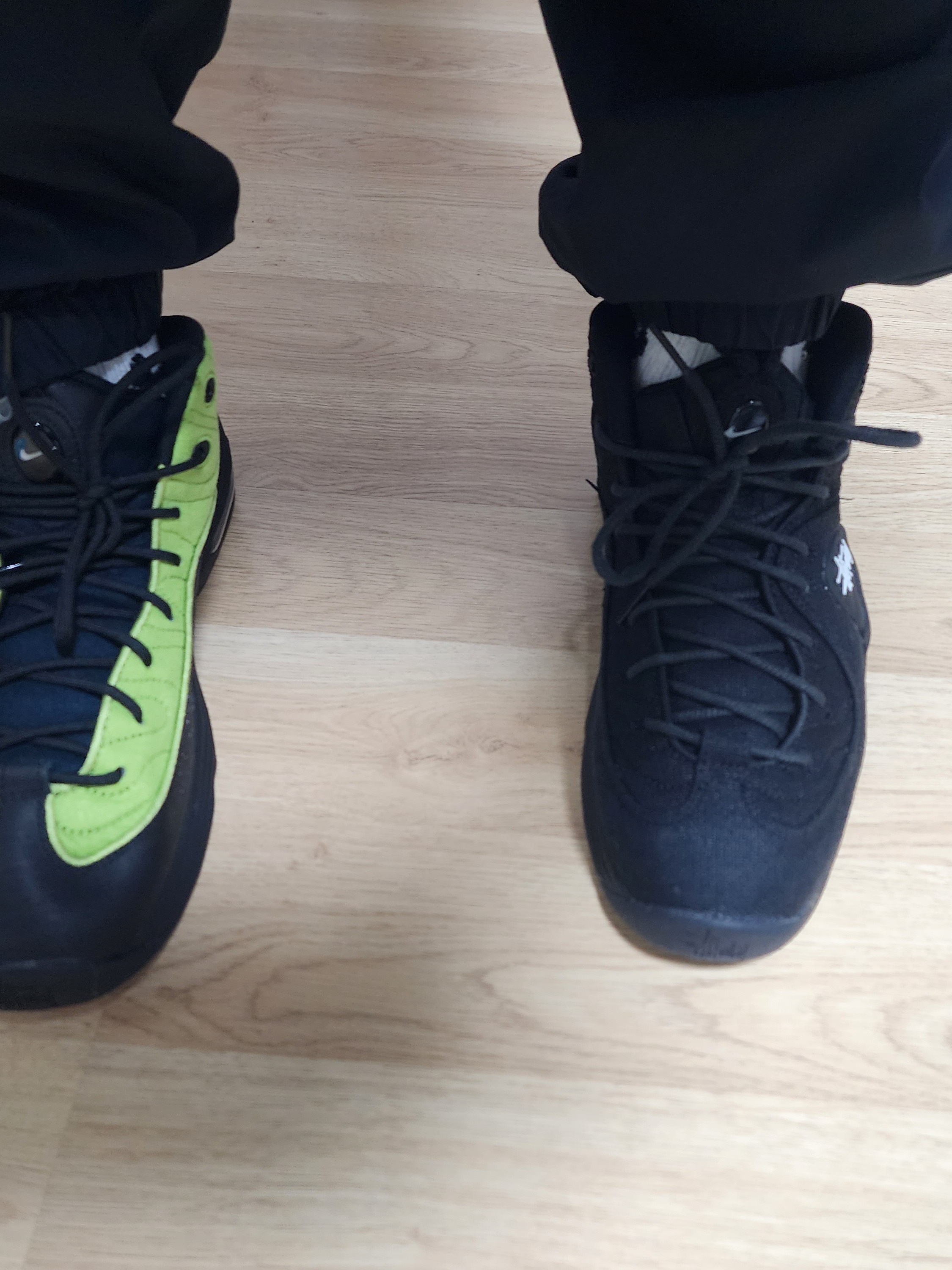 Nike x Stussy Air Penny II Black 착용 스타일 - 2