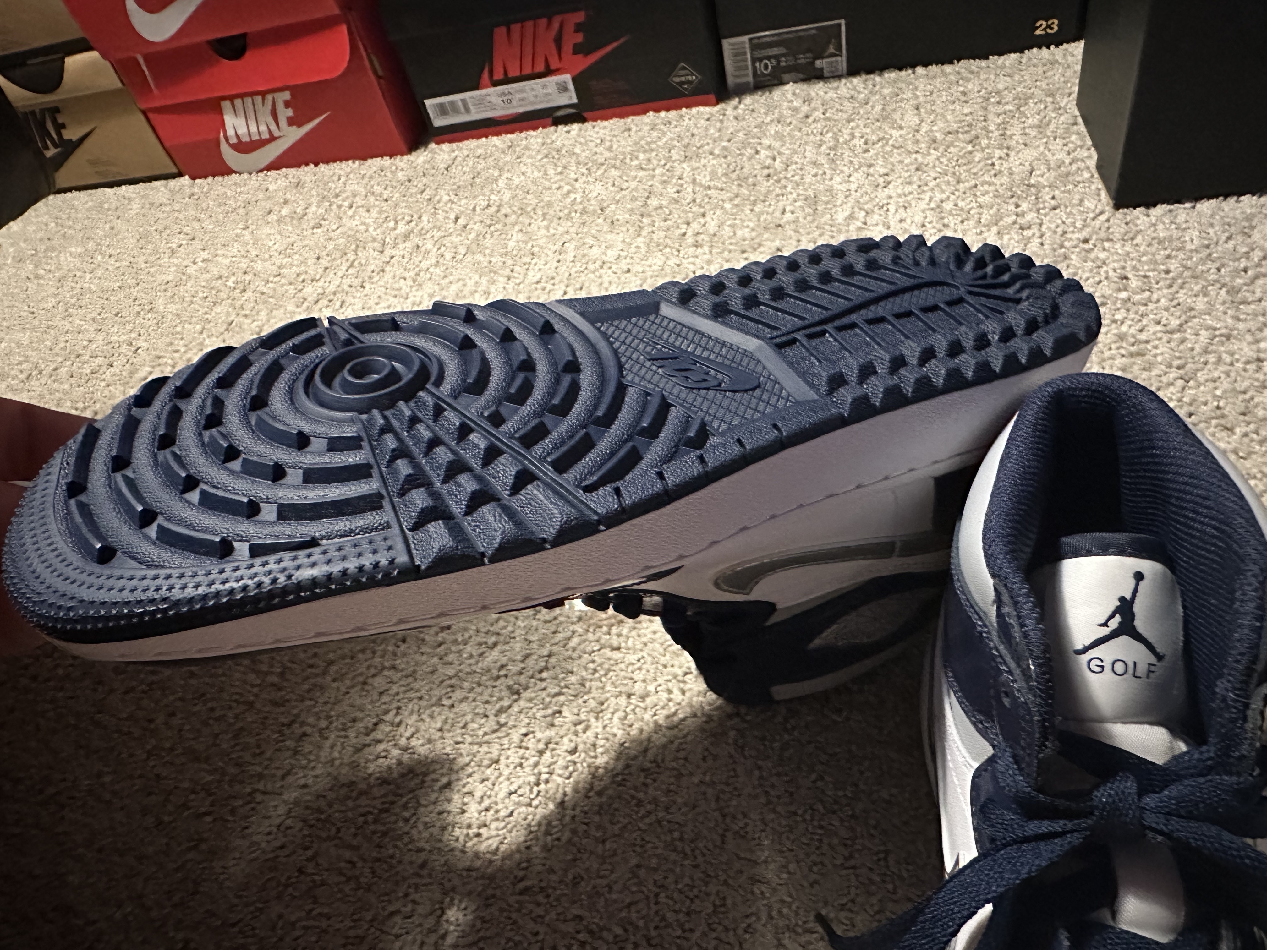 Jordan 1 High Golf Midnight Navy 착용 스타일 - 4