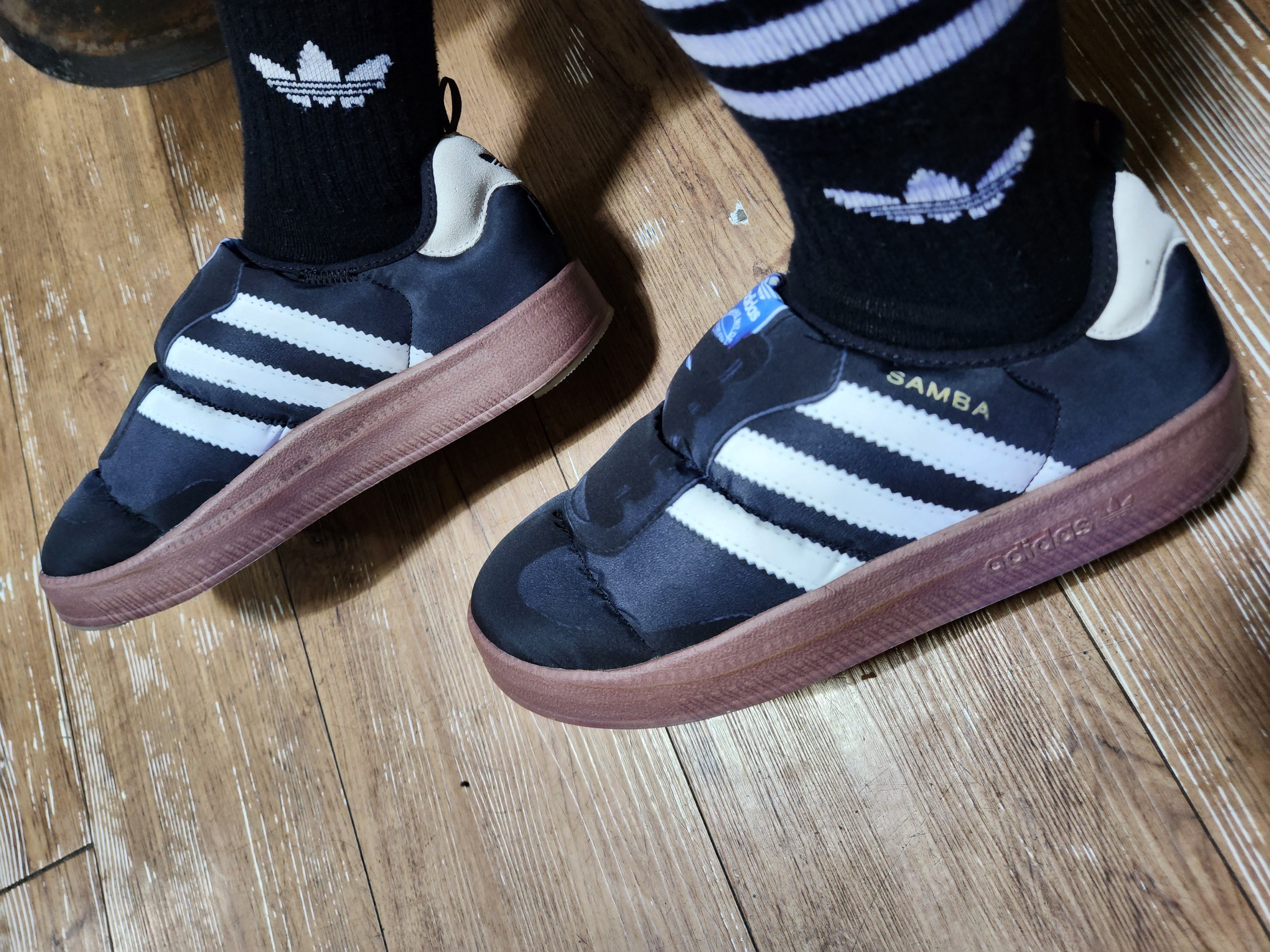 Adidas Puffylette Samba Core Black 착용 스타일 - 4