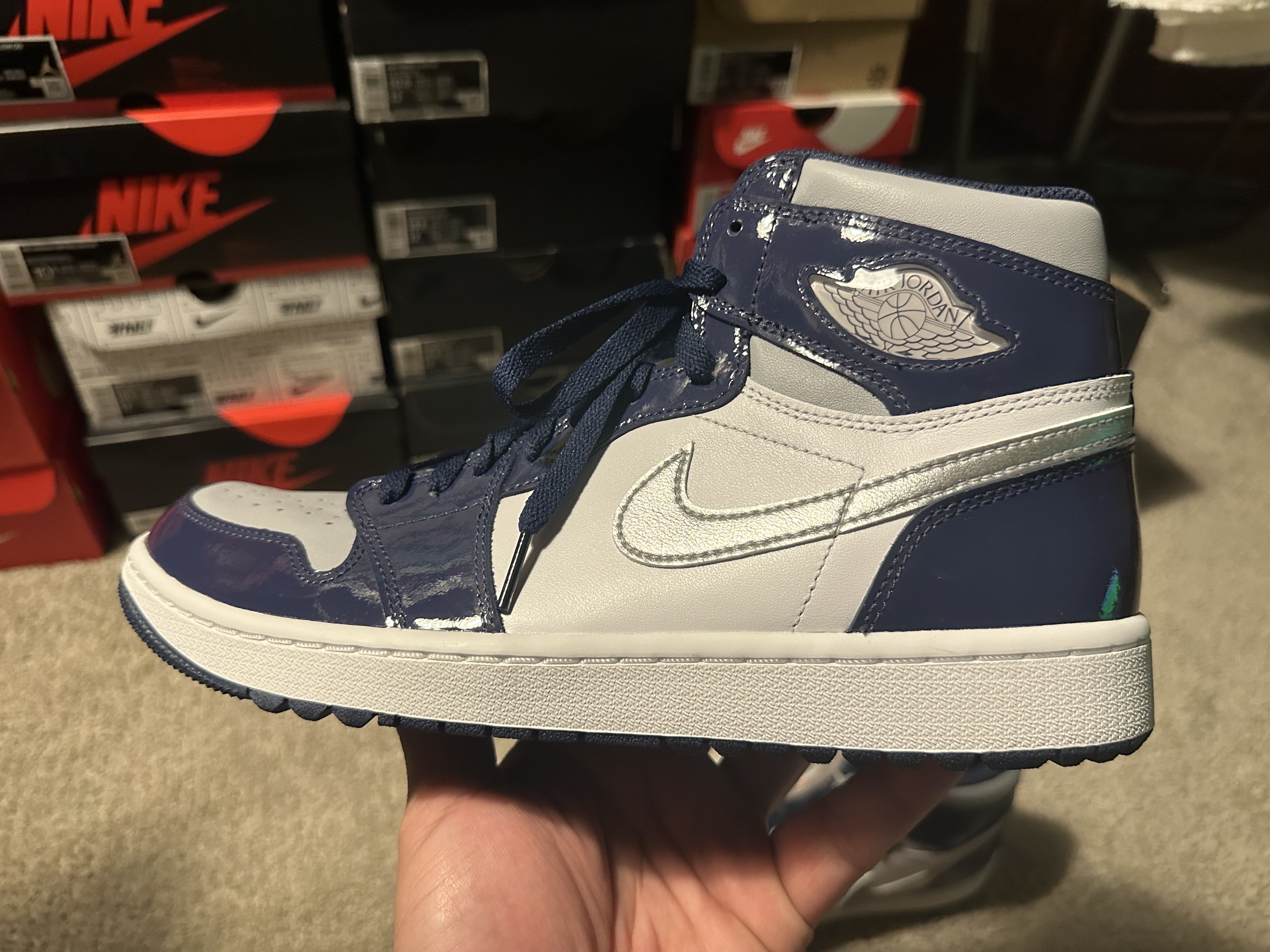 Jordan 1 High Golf Midnight Navy 착용 스타일 - 3