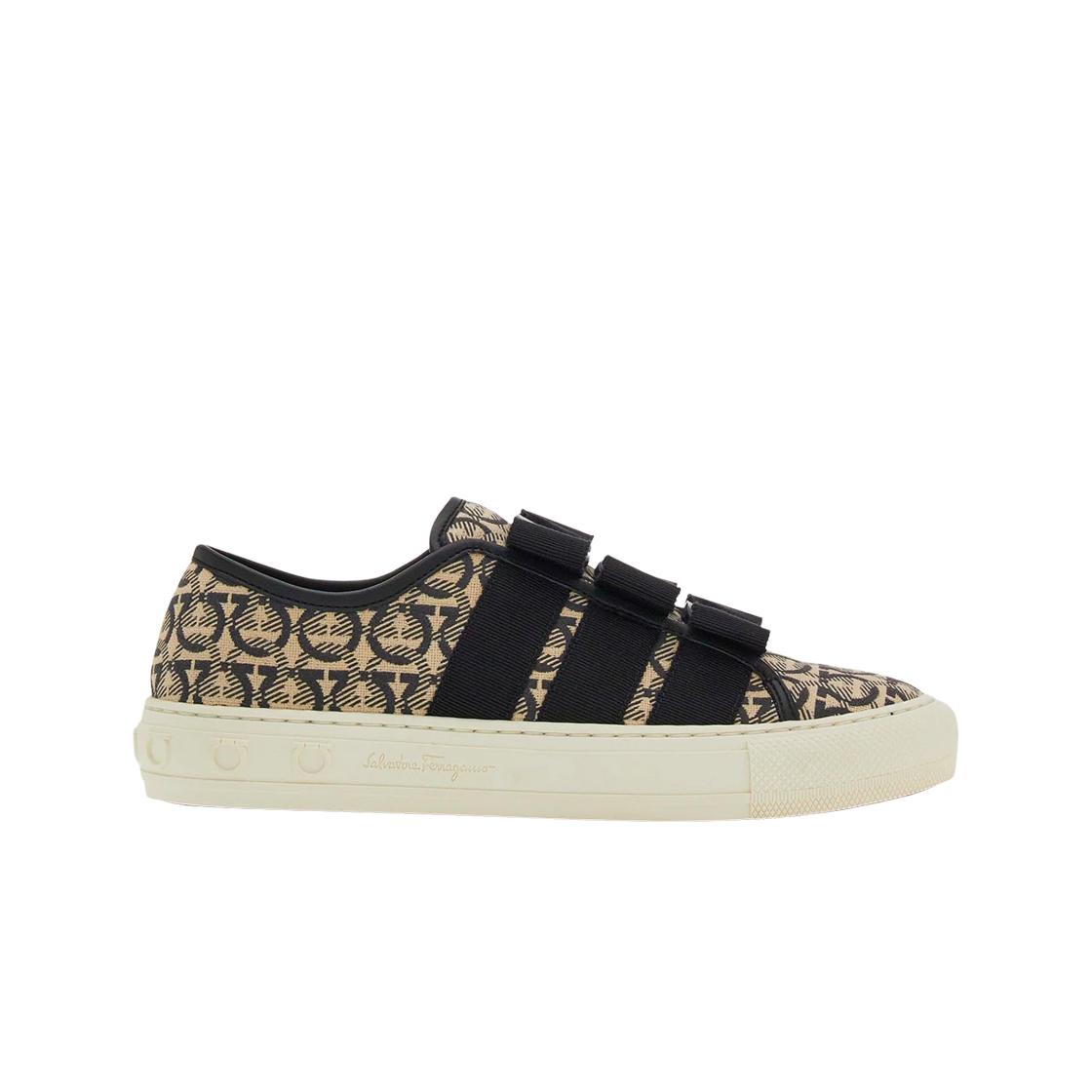 페라가모 간치니 바라 보우 스니커즈 베이지 캐슈 - C(Ferragamo Gancini Vara Bow Sneaker Beige Cashew - C) - 1