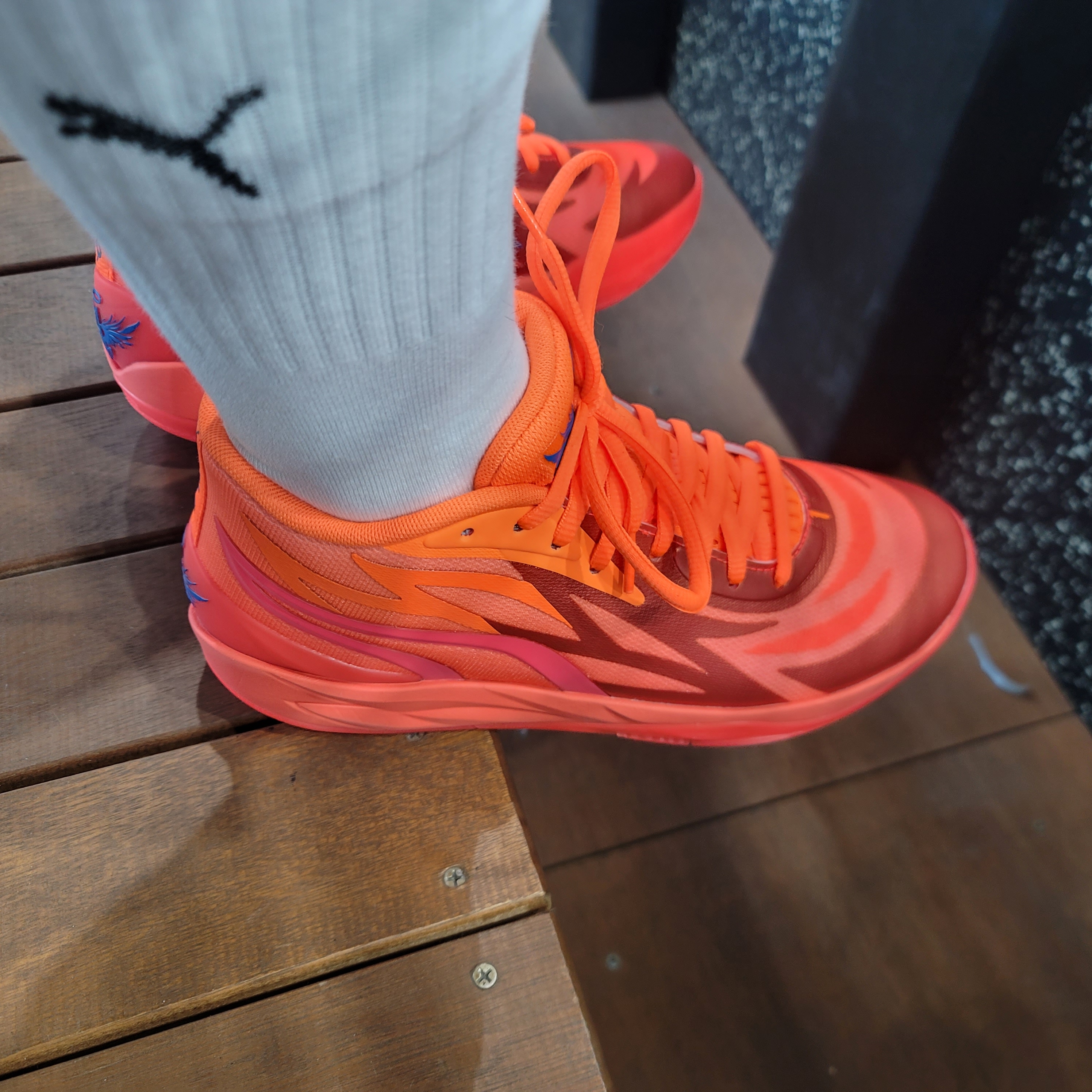 Puma MB.02 Lamelo Ball Fiery Coral 착용 스타일